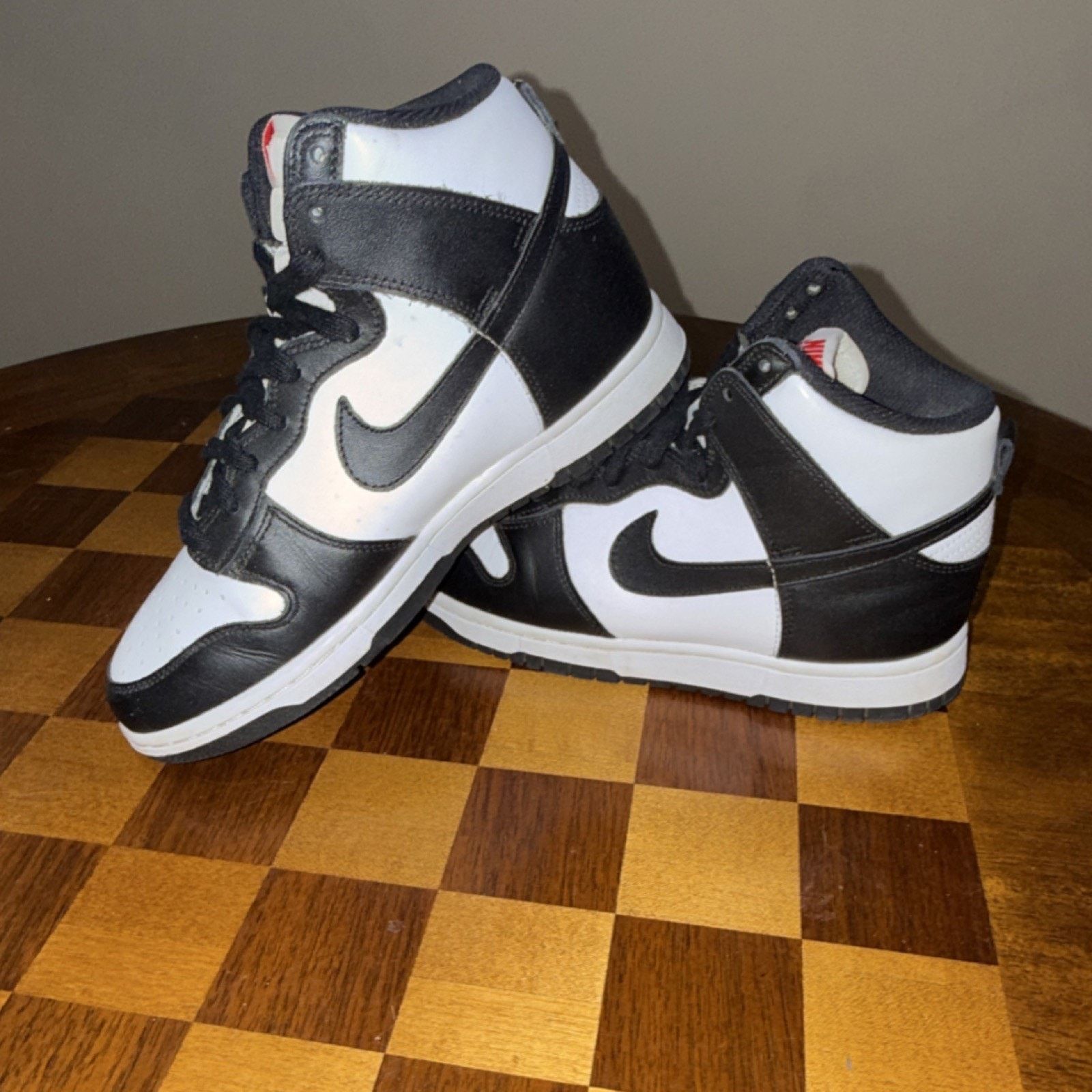 Nike Nike Dunk High Black White Men's PANDA Leather 2022 High Top Size US 8 / EU 41 - 1 Thumbnail