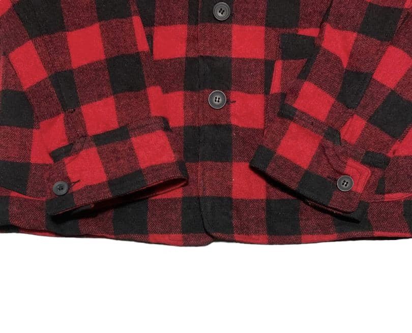 Oshkosh Vintage 90s Oshkosh Shadow Plaid Wool Flannel Shirt Jacket Size US L / EU 52-54 / 3 - 2 Thumbnail