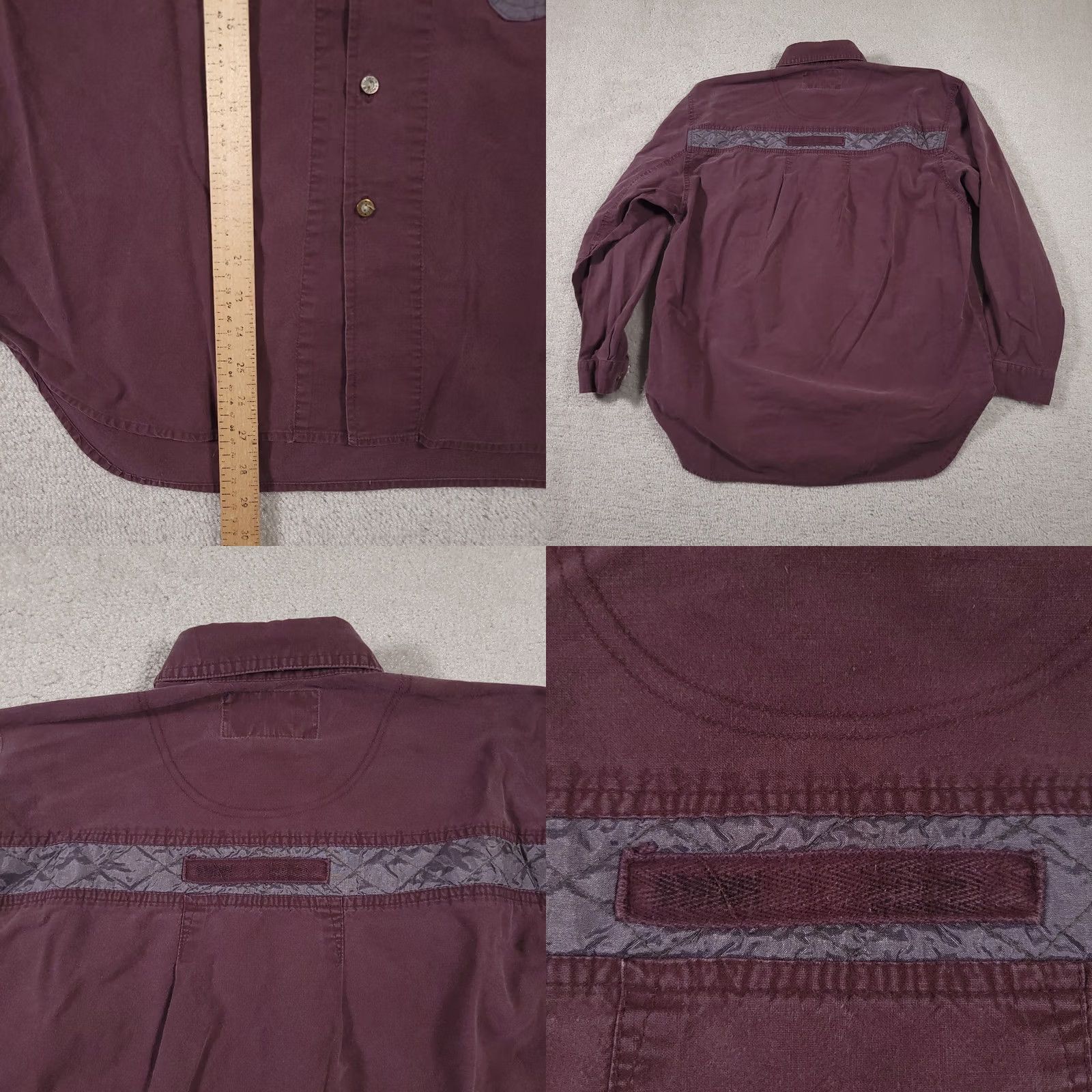 Faded Glory VINTAGE Faded Glory Air Patrol Aviation Button Up Shirt Mens Medium Maroon Retro 80s Retro Casual Shirt Mens Size US M / EU 48-50 / 2 - 9 Thumbnail