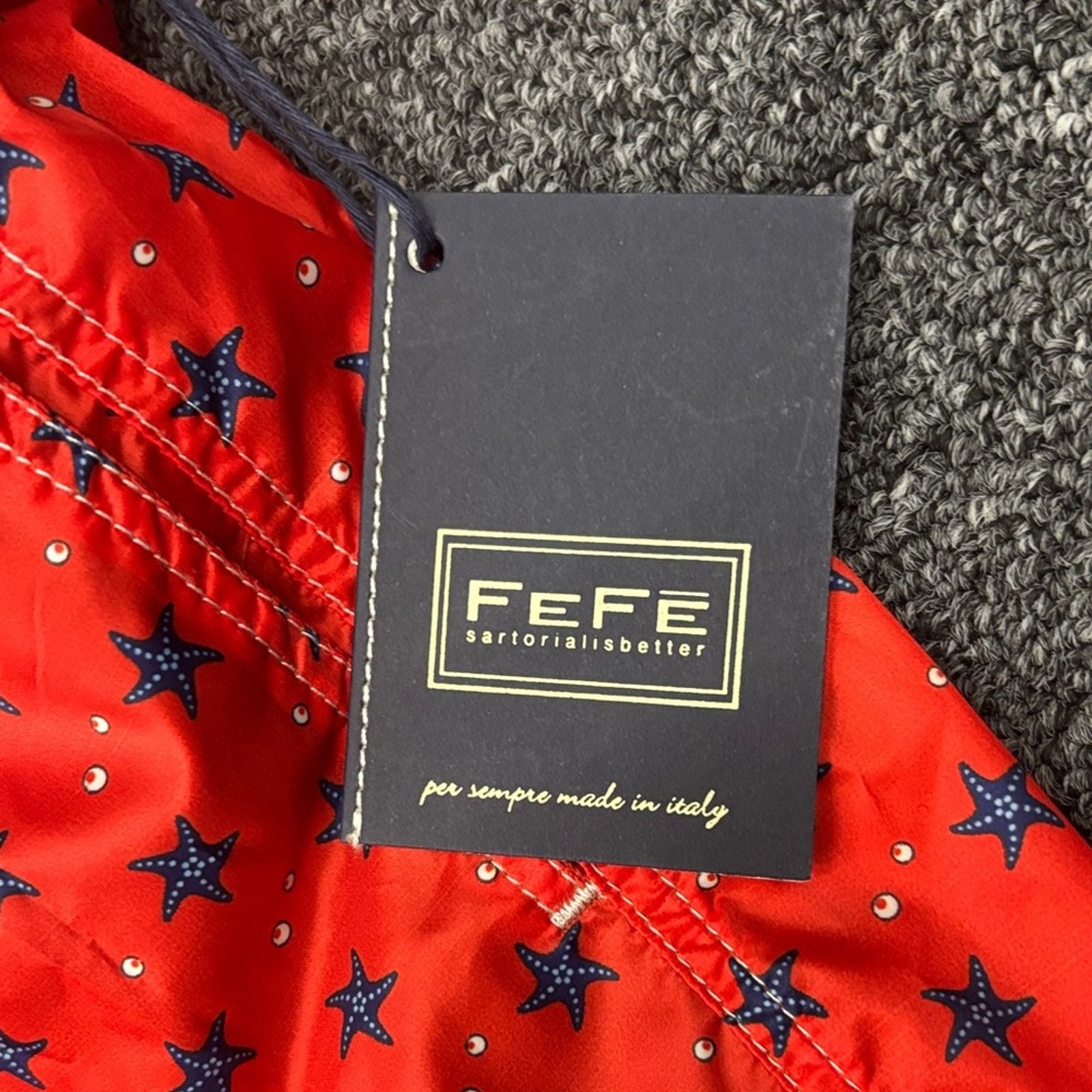 Other NWT FEFE Stylish Red Star Print Swim Trunks size 3XL Size US 44 / EU 60 - 4 Thumbnail