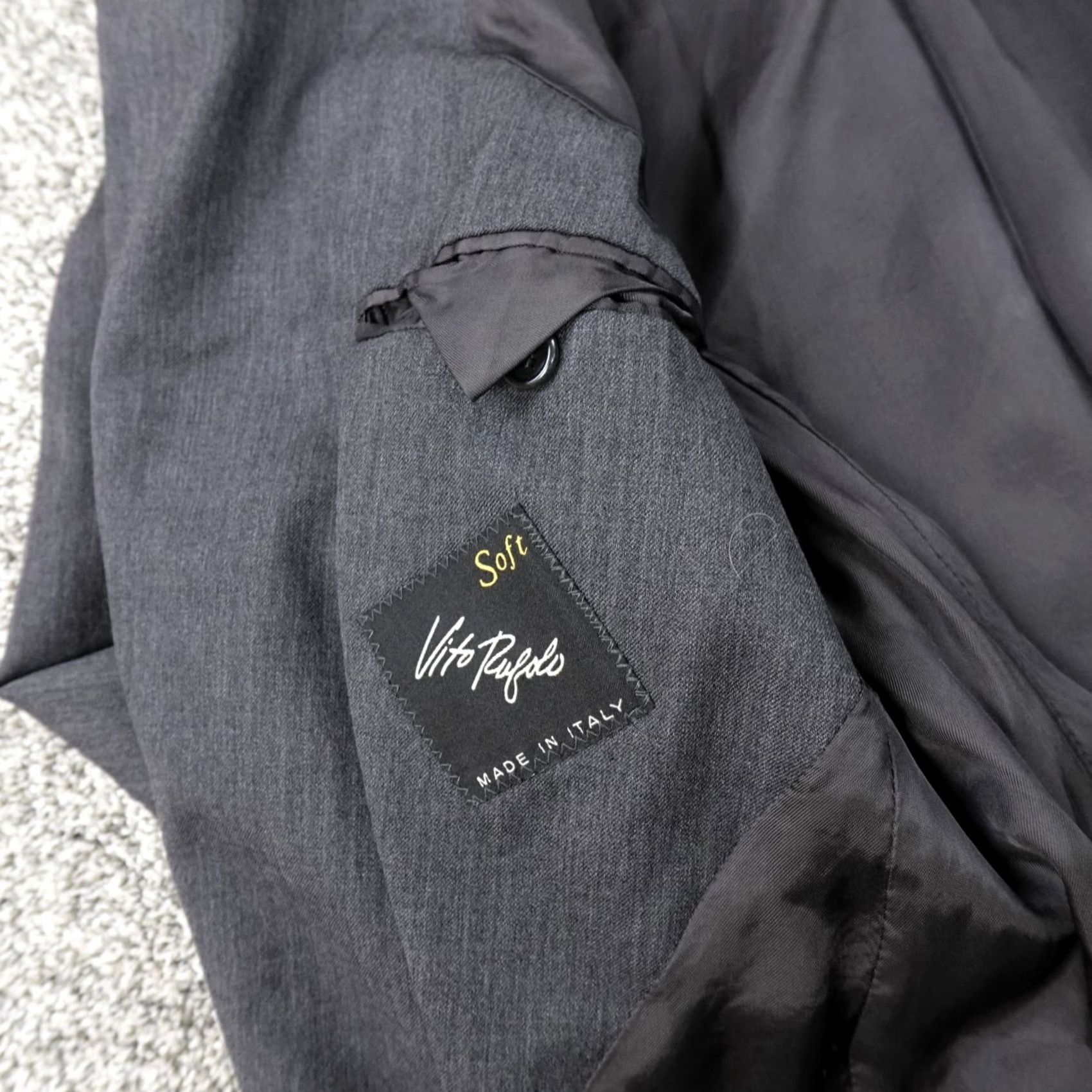 Vintage Vito Rufolo Jacket Mens 42 Black Wool Button Blazer Sport Coat Blazer Italy Overcoat Blazer Men Size 42R - 6 Thumbnail