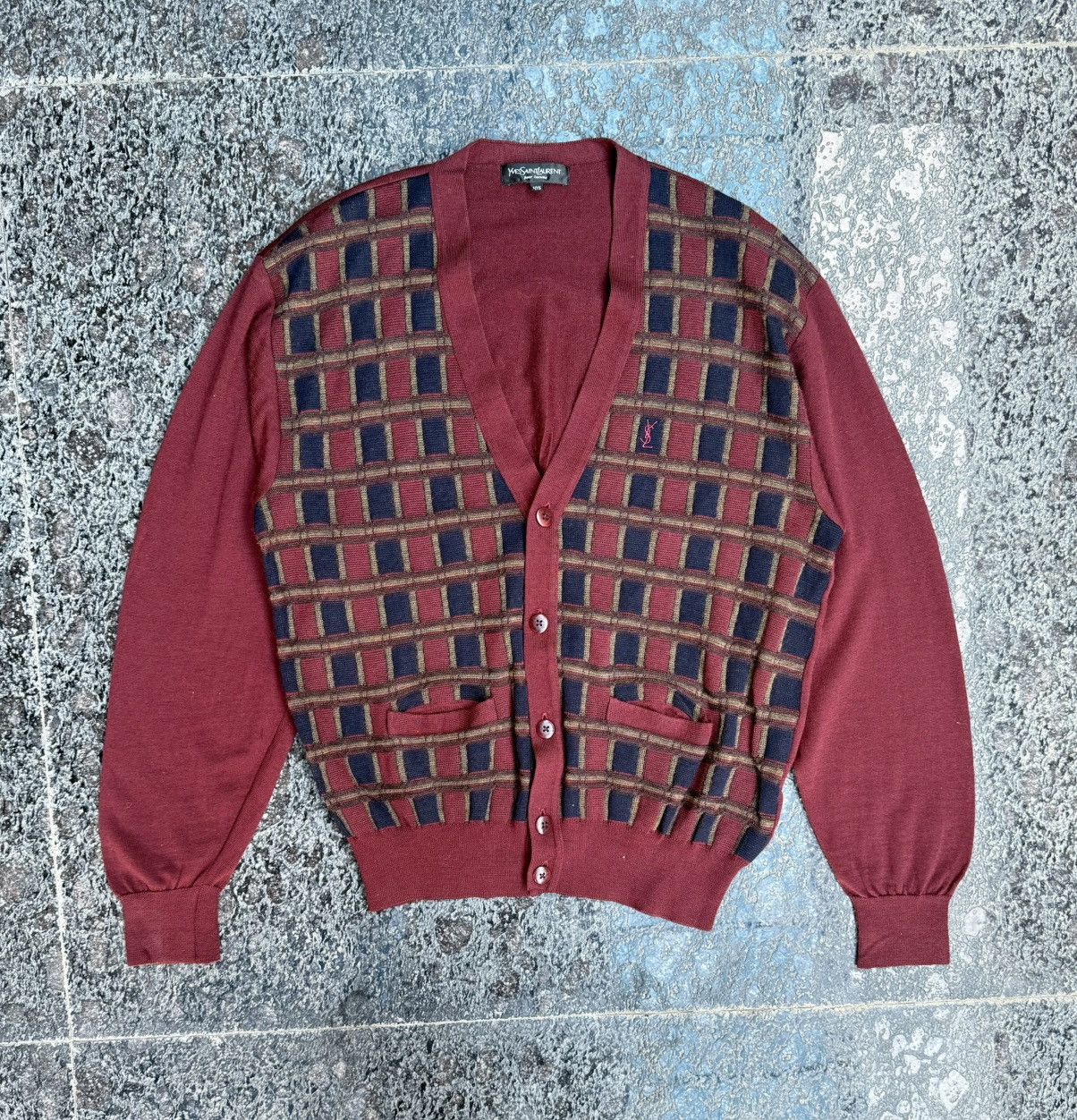 Yves Saint Laurent RARE VINTAGE YVES SAINT LAURENT CARDIGAN Size US L / EU 52-54 / 3 - 1 Thumbnail