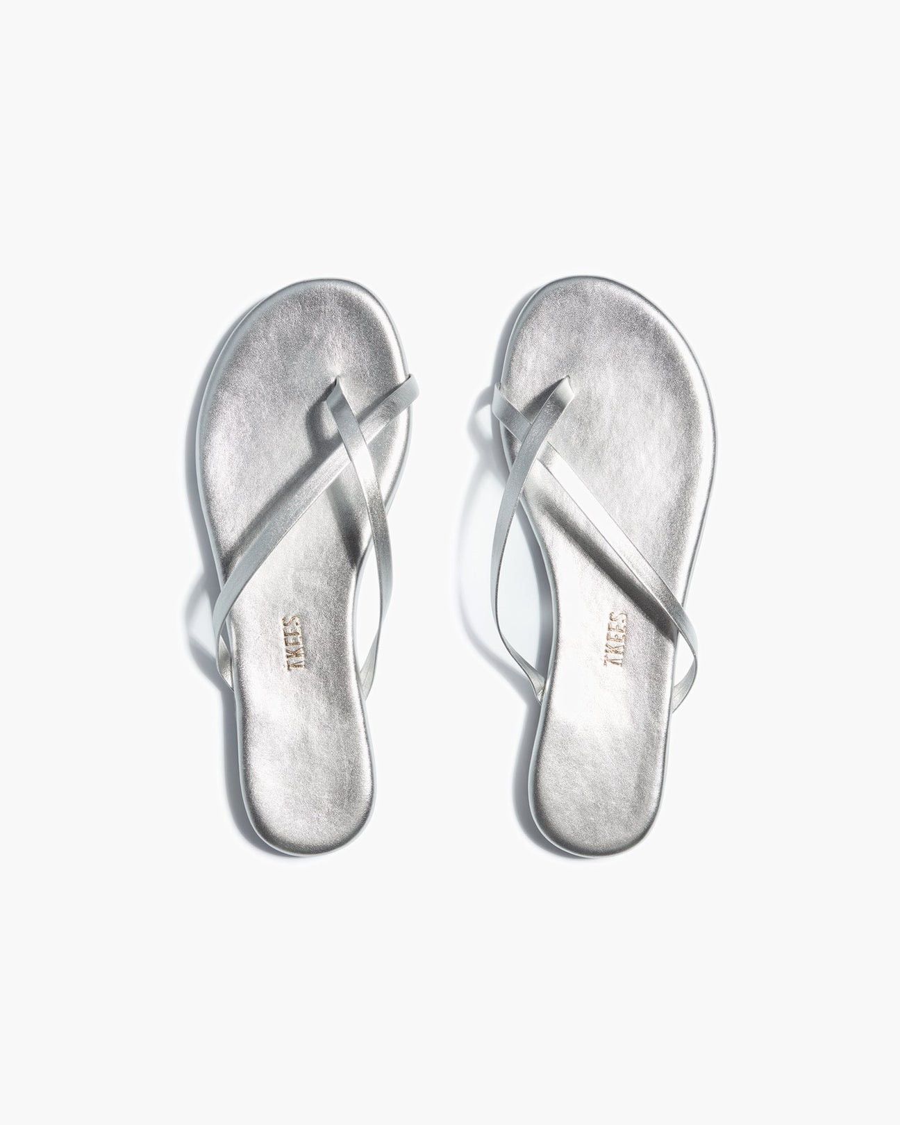 Other TKEES Riley Metallics Silver Flip-Flops size 12 Size US 12 / IT 42 - 1 Thumbnail