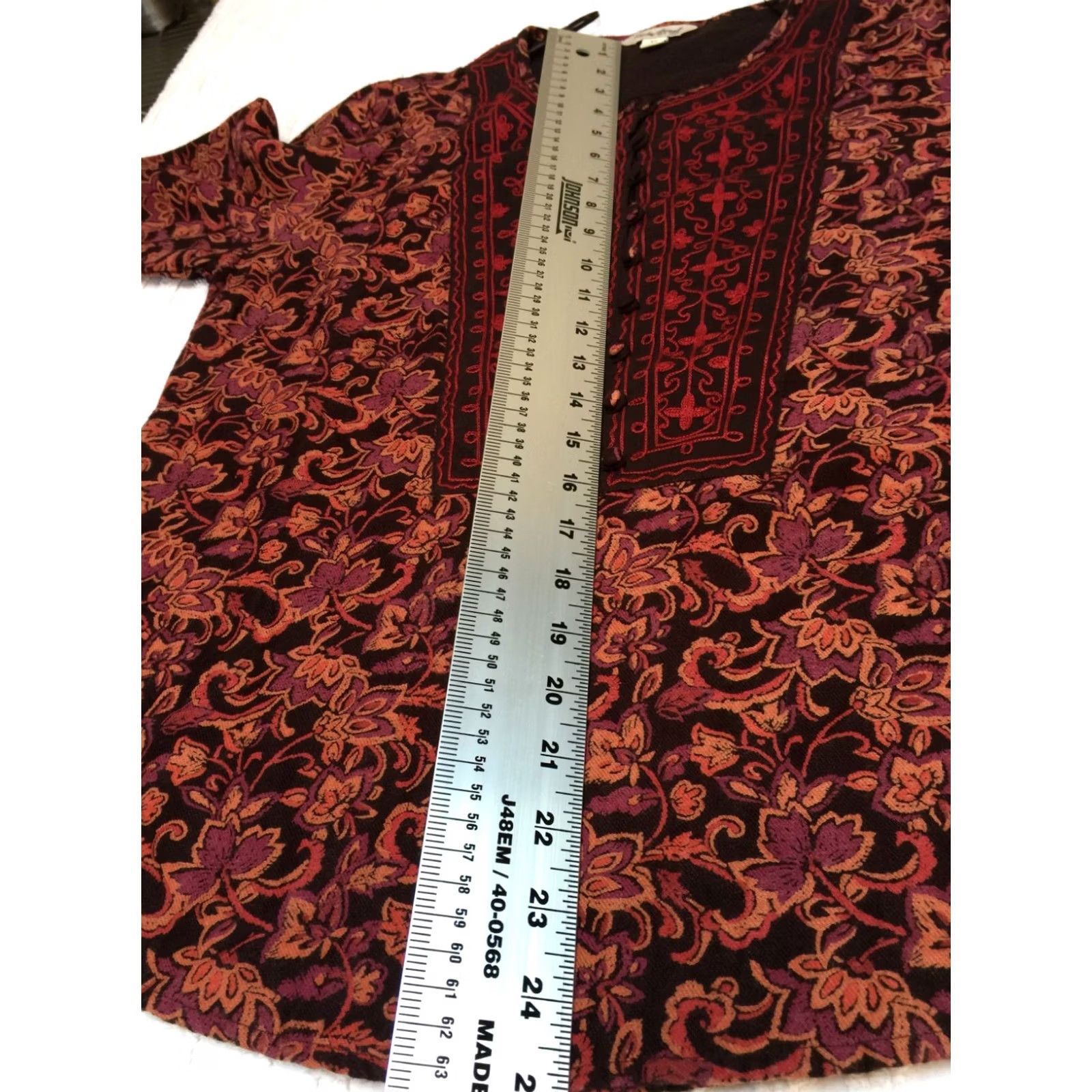 Lucky Brand Lucky Brand Womens Long Sleeve Bohemian Top Half Button Multicolor Size Medium Size M / US 6-8 / IT 42-44 - 4 Thumbnail