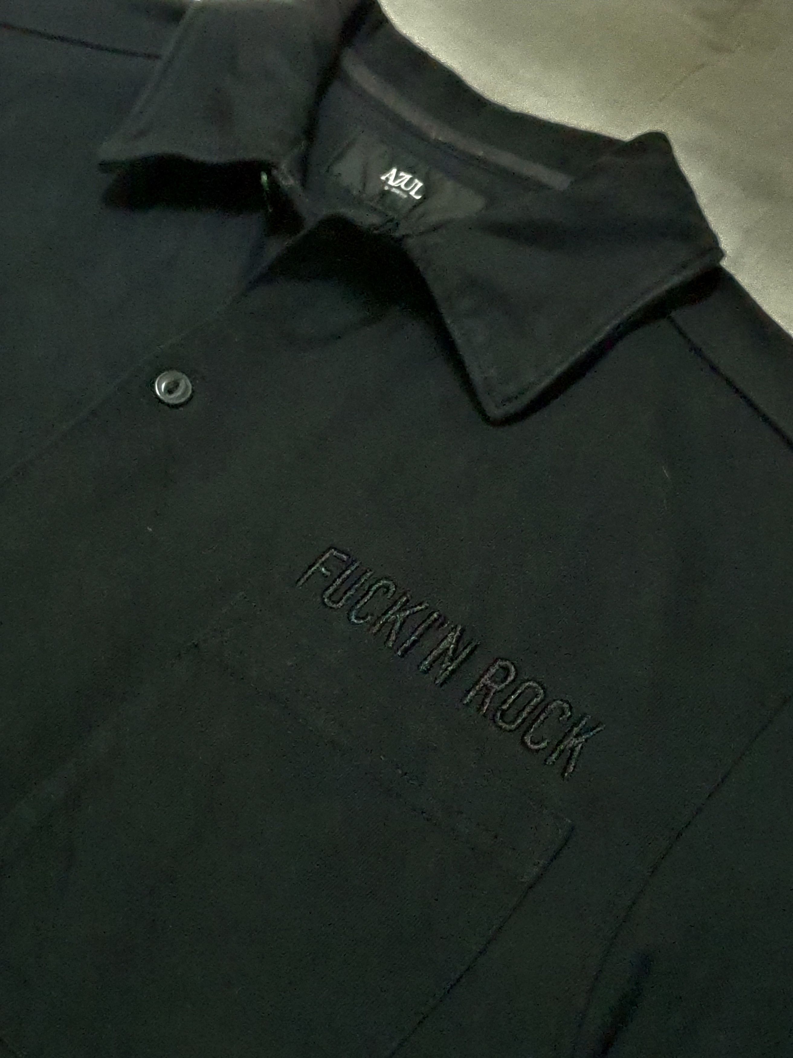 MOUSSY AZUL by moussy - 'Fucki'n Rock' Embroidered Shirt Size US S / EU 44-46 / 1 - 2 Thumbnail