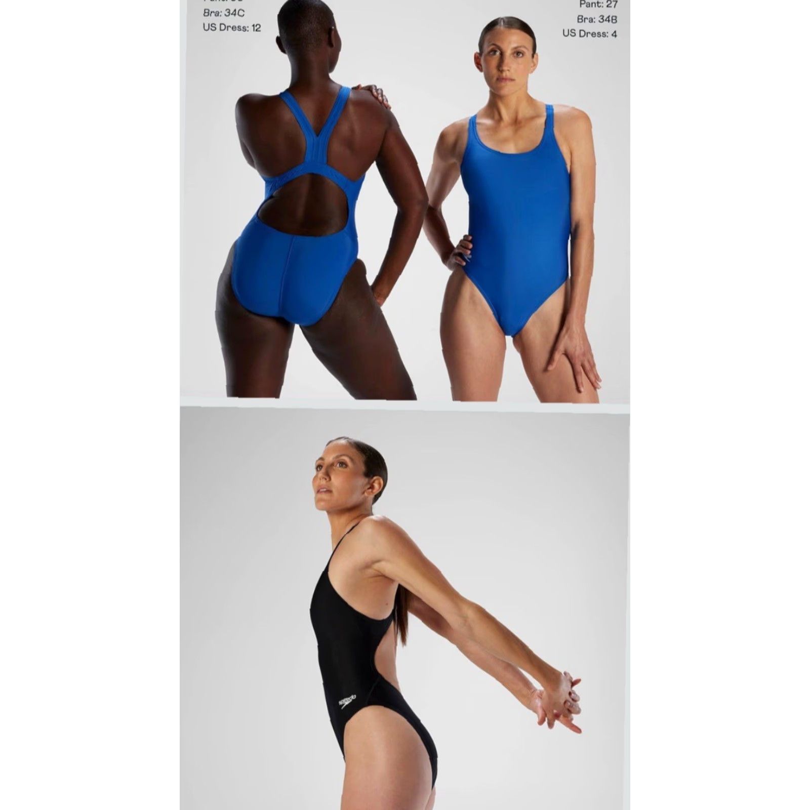 Speedo NWT Speedo Womens Swimsuit One Piece Prolt Super Pro Solid Adult Black Sz 28 Size ONE SIZE - 5 Thumbnail