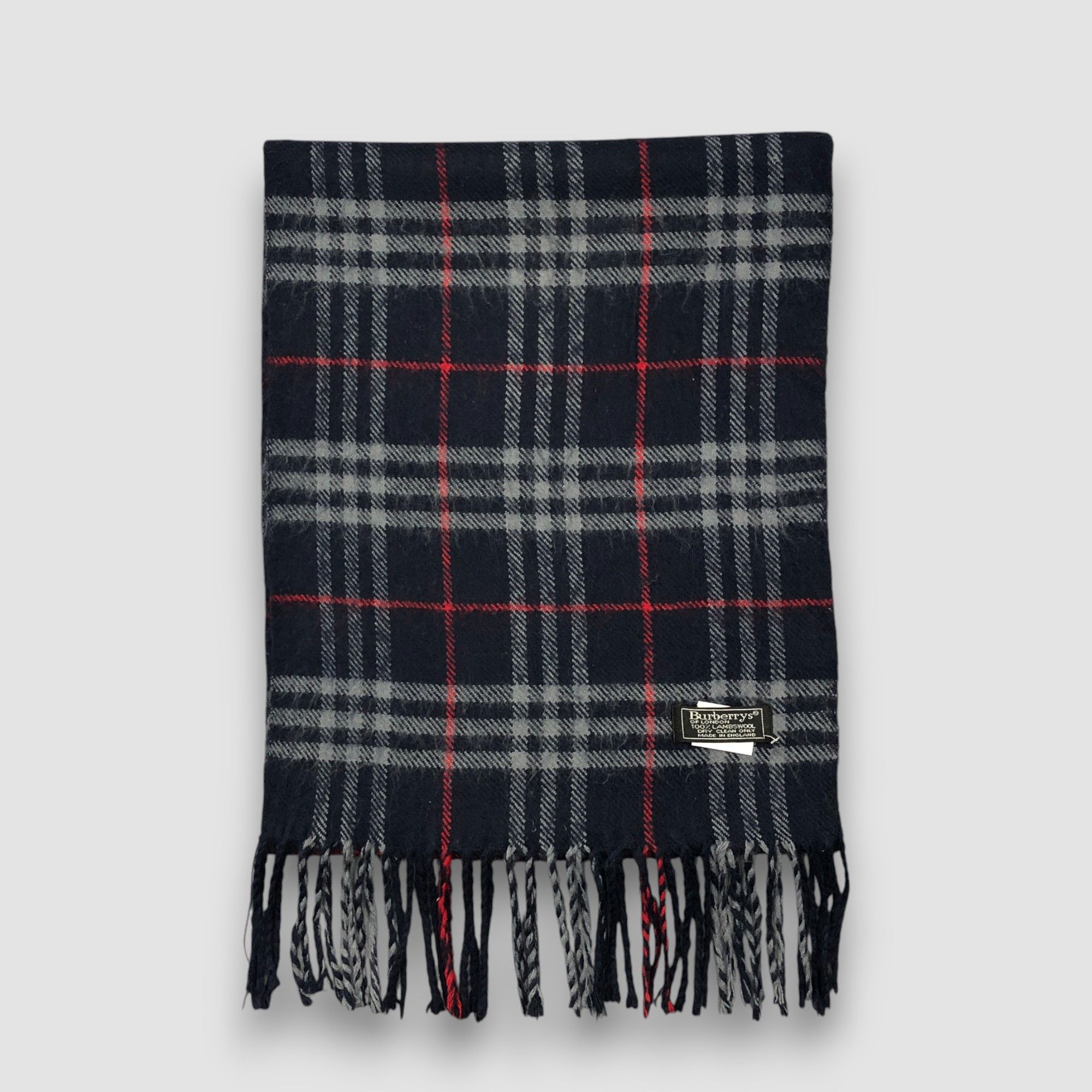 Burberry Vintage Burberry Scarf Muffler Wool Plaid Tartan Scarves Size ONE SIZE - 2 Thumbnail