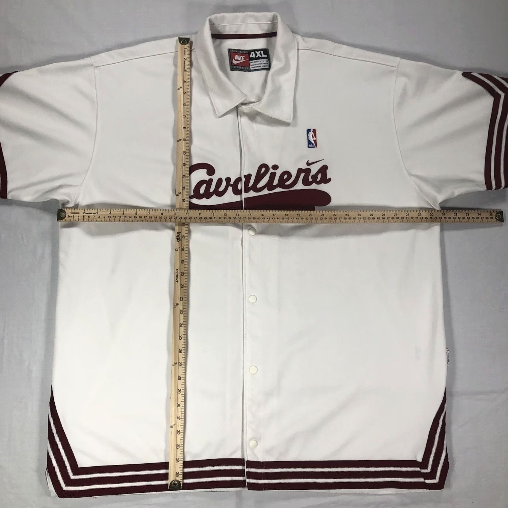 Nike Nike Team 4XL Warm Up Jacket Men Basketball Team 4XL White Full Button Throwback Nike Swoosh Adjusted? Size US XXL / EU 58 / 5 - 2 Thumbnail