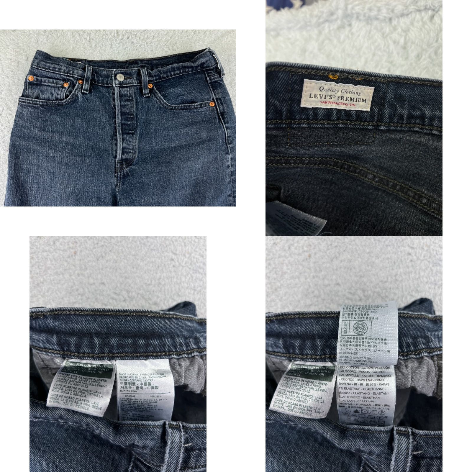 Levi's Levi's 501 Jeans Levi's Premium Denim Jeans Blue 29x28 501 Skinny Button Fly Regular Women Jeans Vintage No Size 29" - 8 Thumbnail