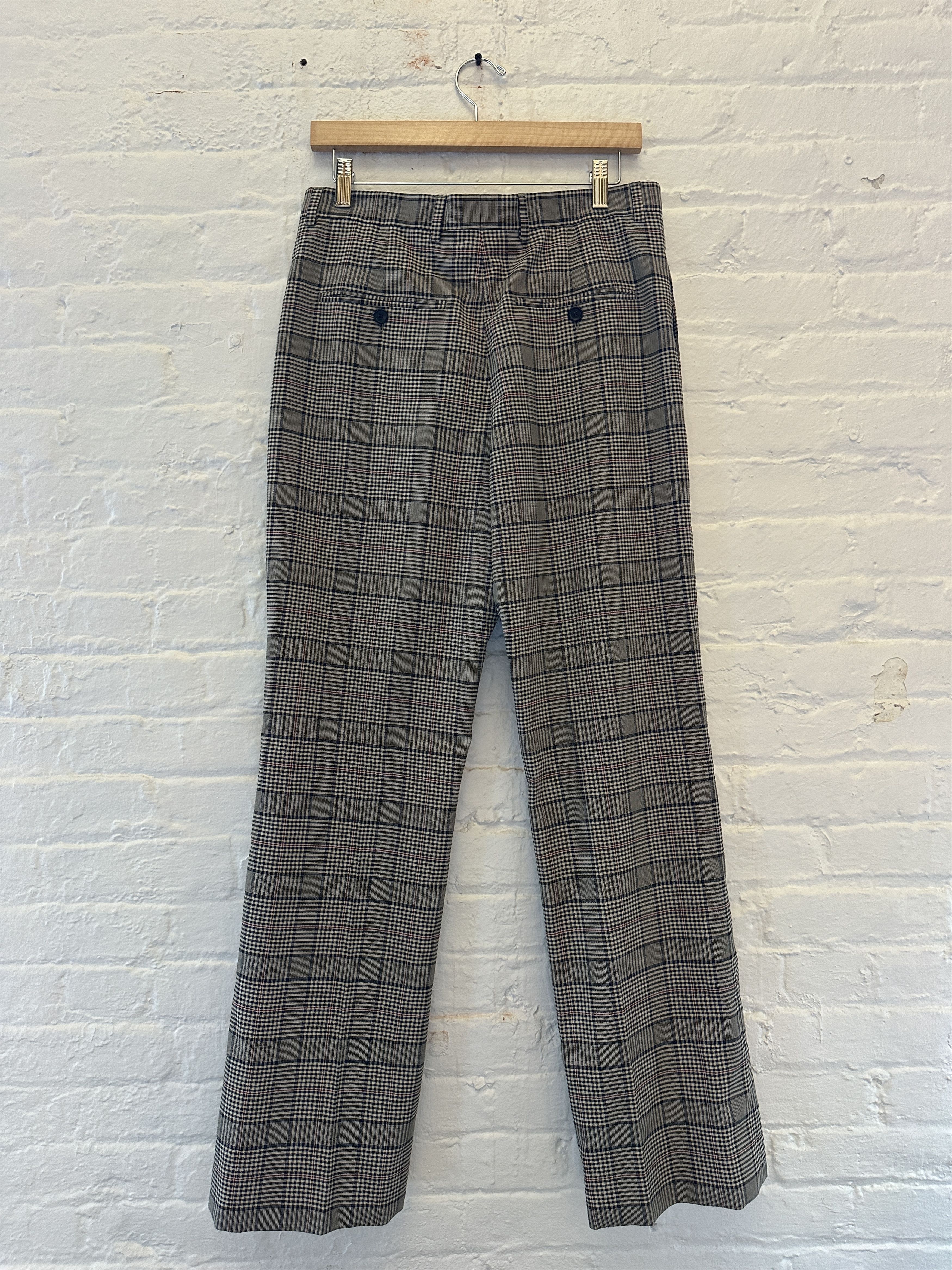 Acne Studios Acne Studios Wide Leg Wool Check Trousers Size US 32 / EU 48 - 4 Thumbnail