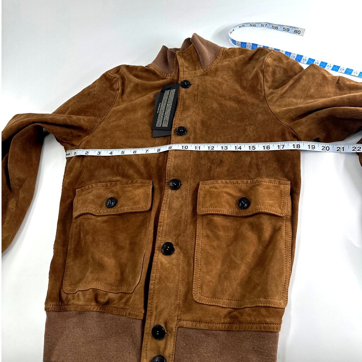 Dacute Dacute Men's Brown Suede Bomber Jacket Size 46 | Small Size US S / EU 44-46 / 1 - 7 Thumbnail