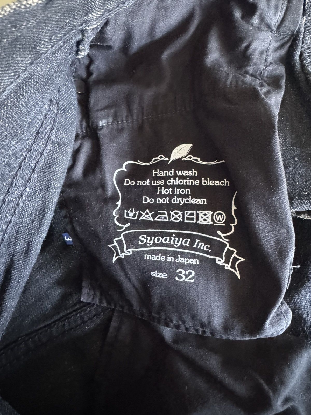 Pure Blue Japan PURE BLUE JAPAN TEA-CORE DYED BLACK DENIM TCD-003-BK - SZ 32 Size US 32 / EU 48 - 10 Thumbnail