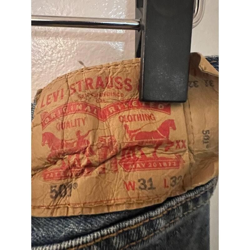Levi's Levi's 501 High Rise Jeans Faded Stonewash Blue Size 31x32 Size 31" - 3 Thumbnail
