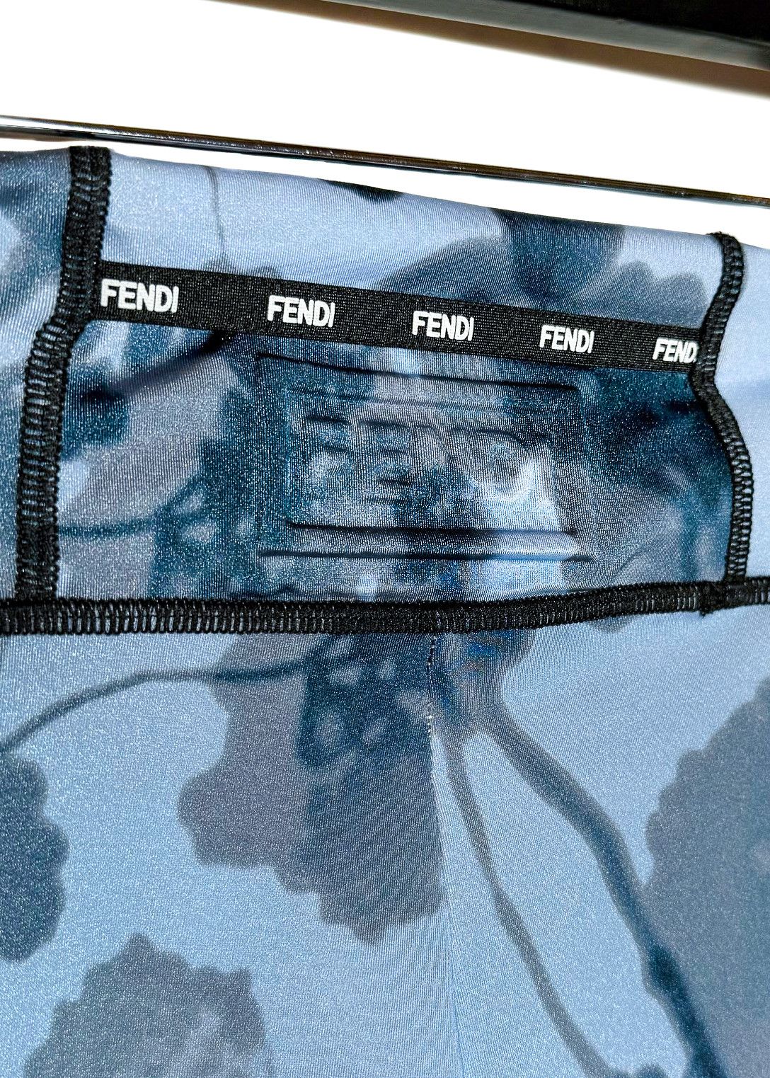 Fendi Fendi Blue Shady Flowers Performance Leggings Size 26" / US 2 / IT 38 - 5 Thumbnail