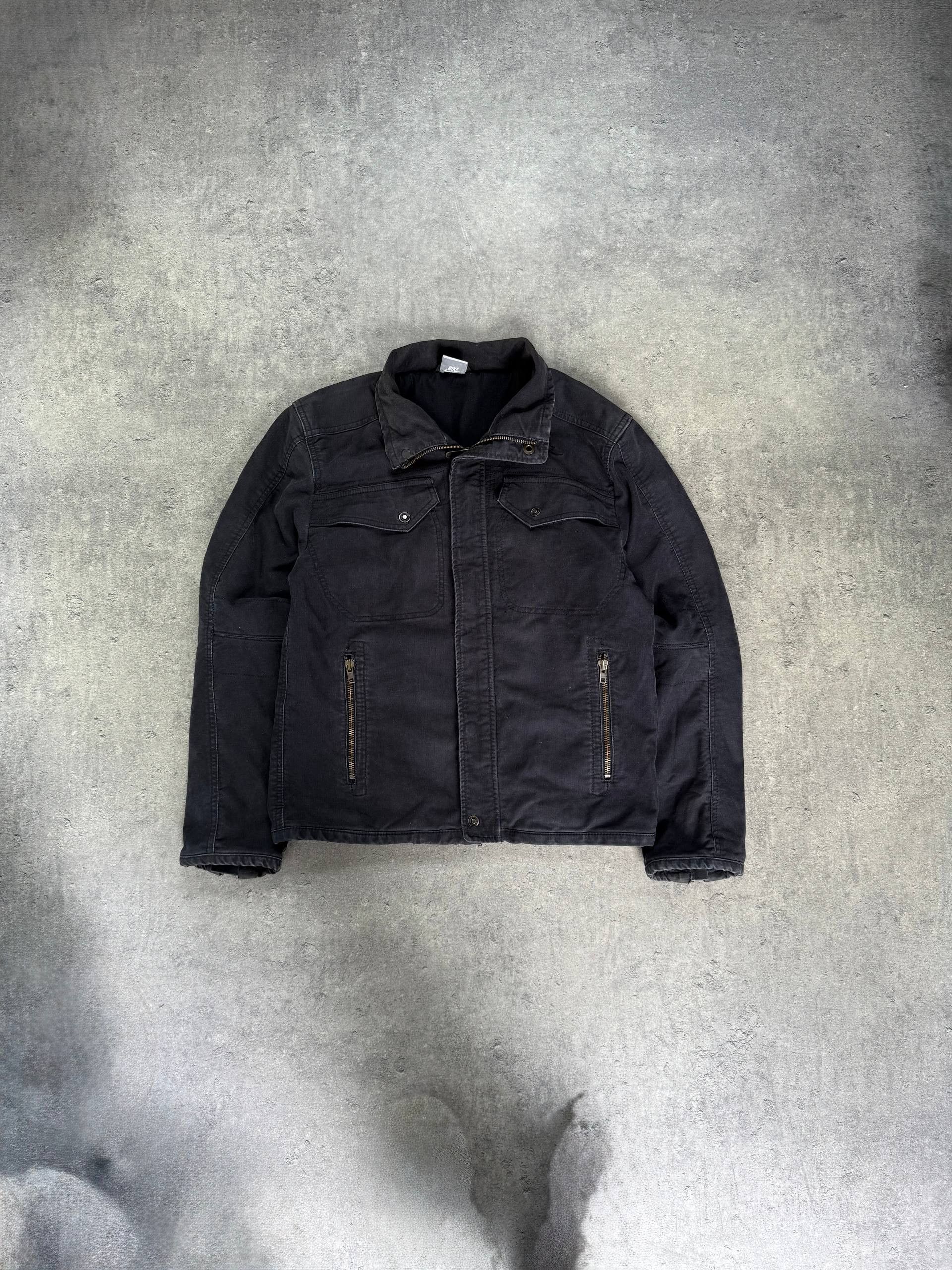 Nike Vintage 00s Nike denim distressed faded jacket work RARE Size US S / EU 44-46 / 1 - 1 Thumbnail