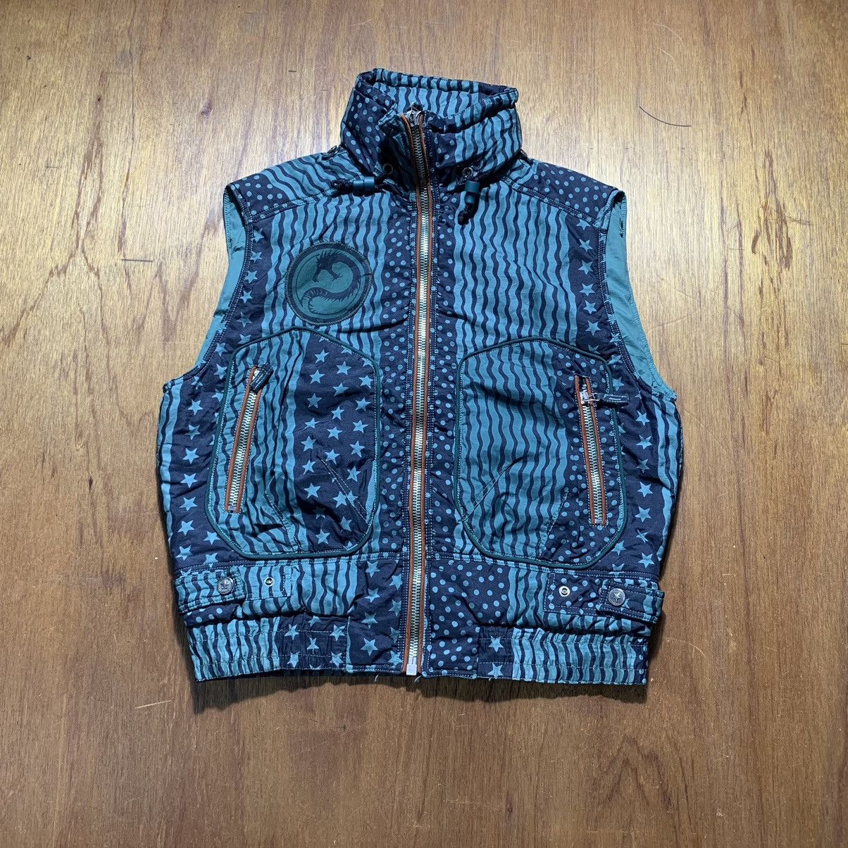 Vintage Ski Sunset Wear Zipper Vest