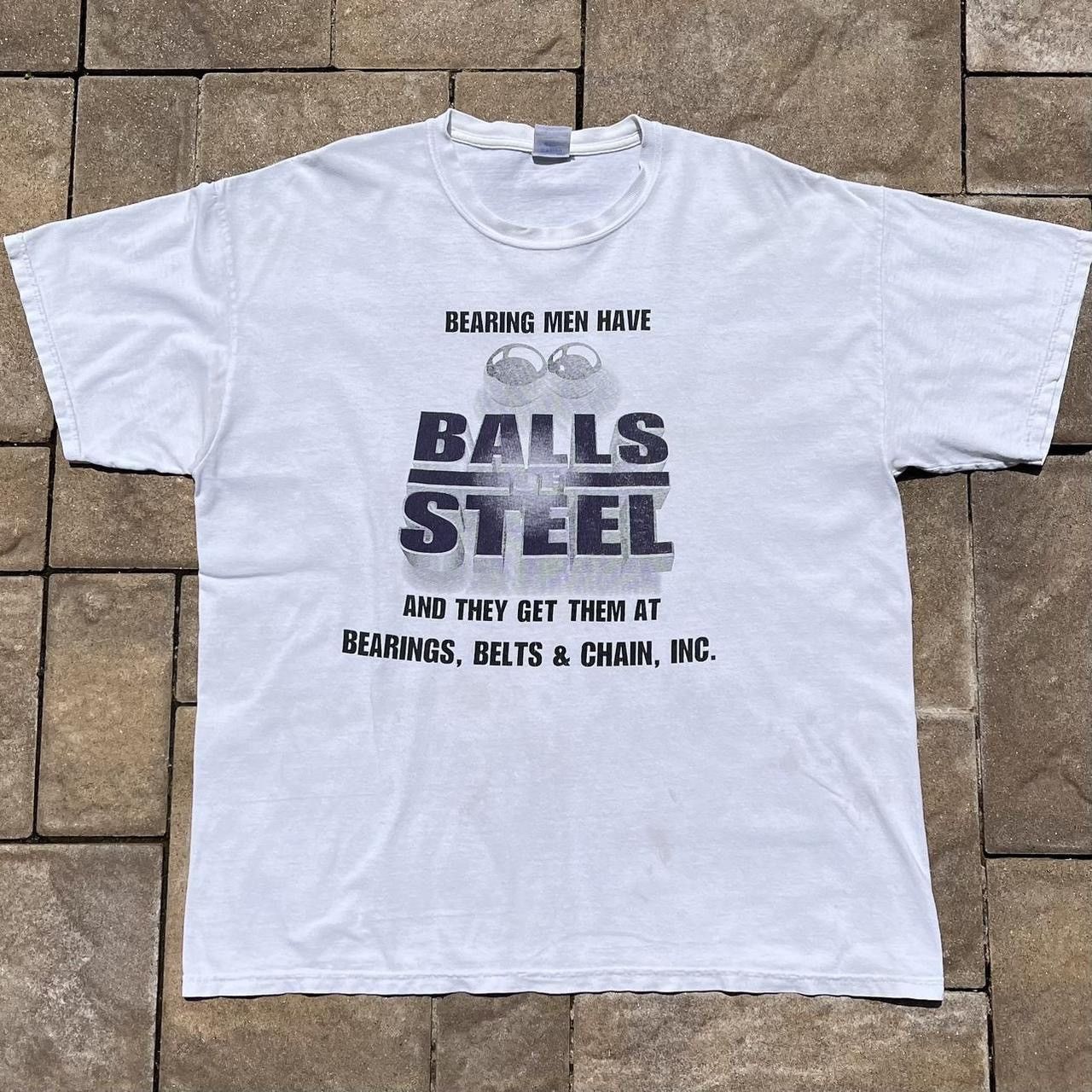 Vintage Vintage Gildan Balls of Steel Comedy Funny Gag Joke Tshirt Size US XL / EU 56 / 4 - 1 Thumbnail