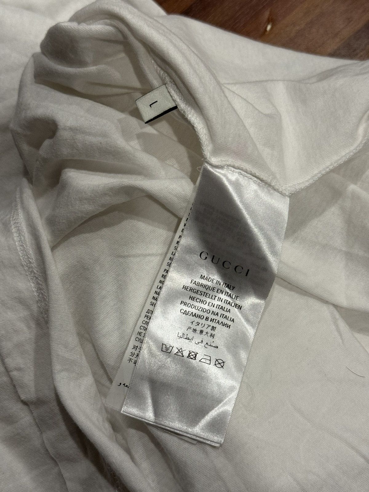 Gucci Gucci Washed Jersey Oversize T-Shirt 'White' Size US L / EU 52-54 / 3 - 8 Thumbnail