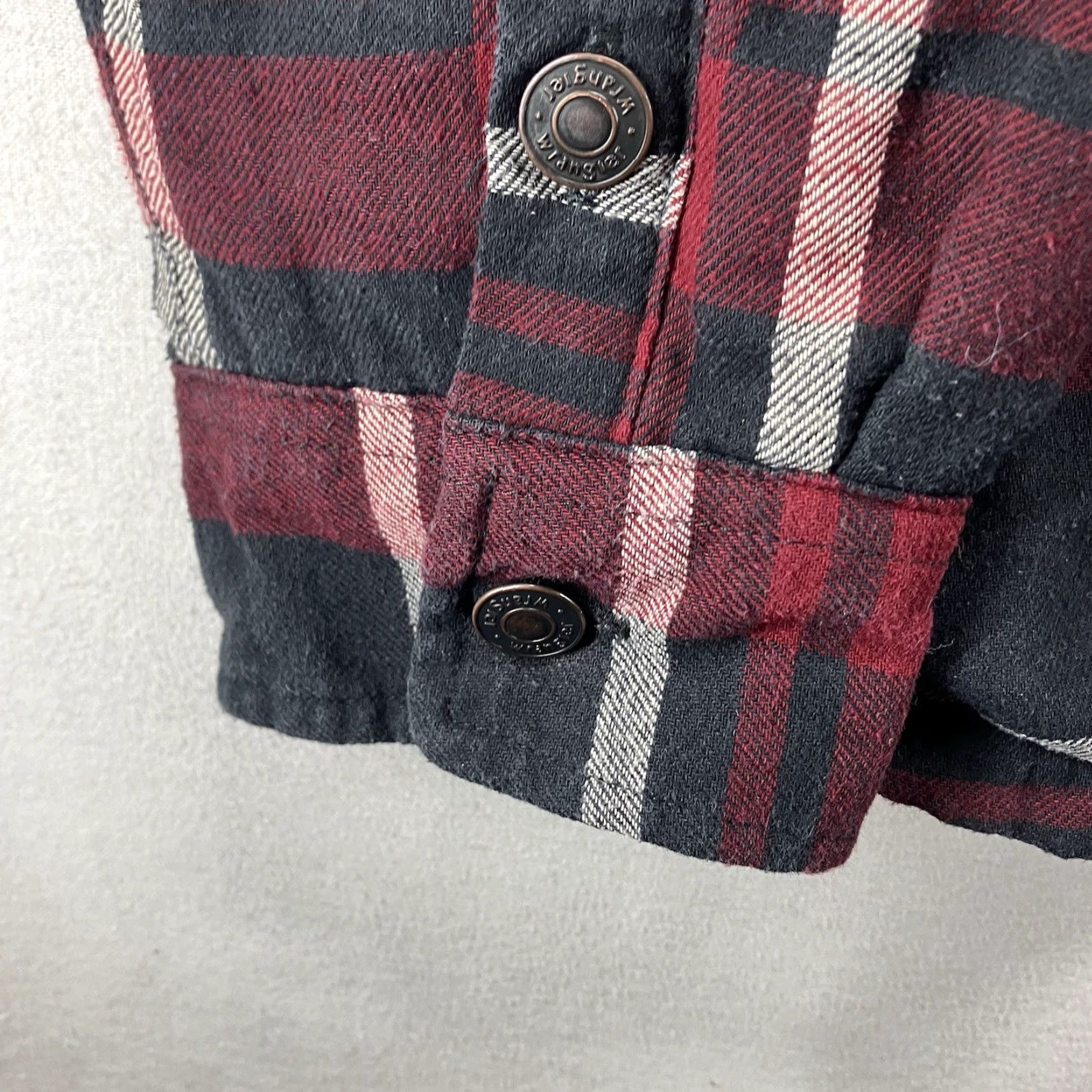 Wrangler VINTAGE Wrangler Shirt Jacket Men M Heavy Plaid Sherpa Lined Flannel Barn Coat Shacket Red 45 in Chest Mens Regular Size M Size US M / EU 48-50 / 2 - 6 Thumbnail