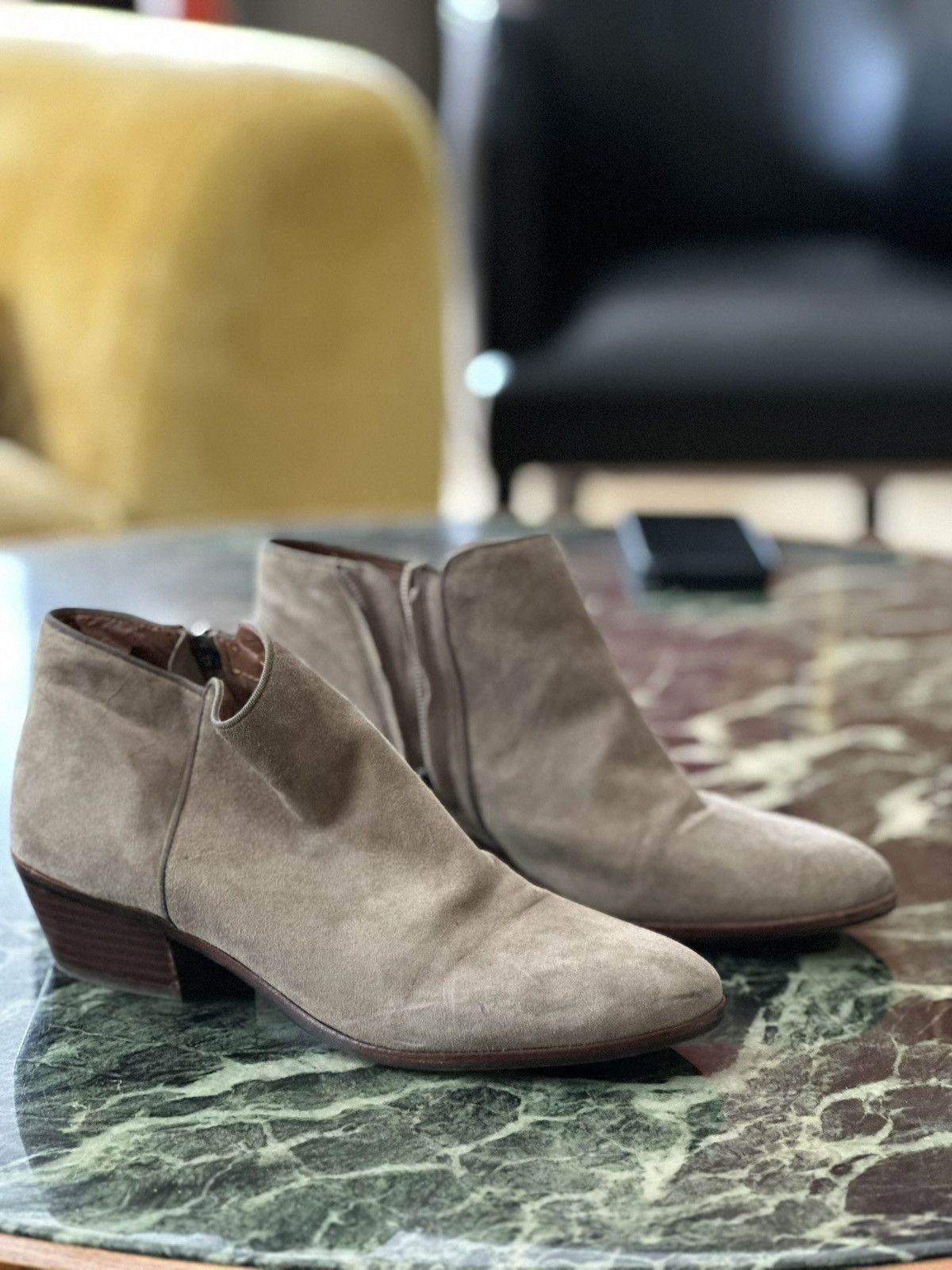 Sam Edelman Beige Low Boots Suede Size US 10 / IT 40 - 2 Thumbnail