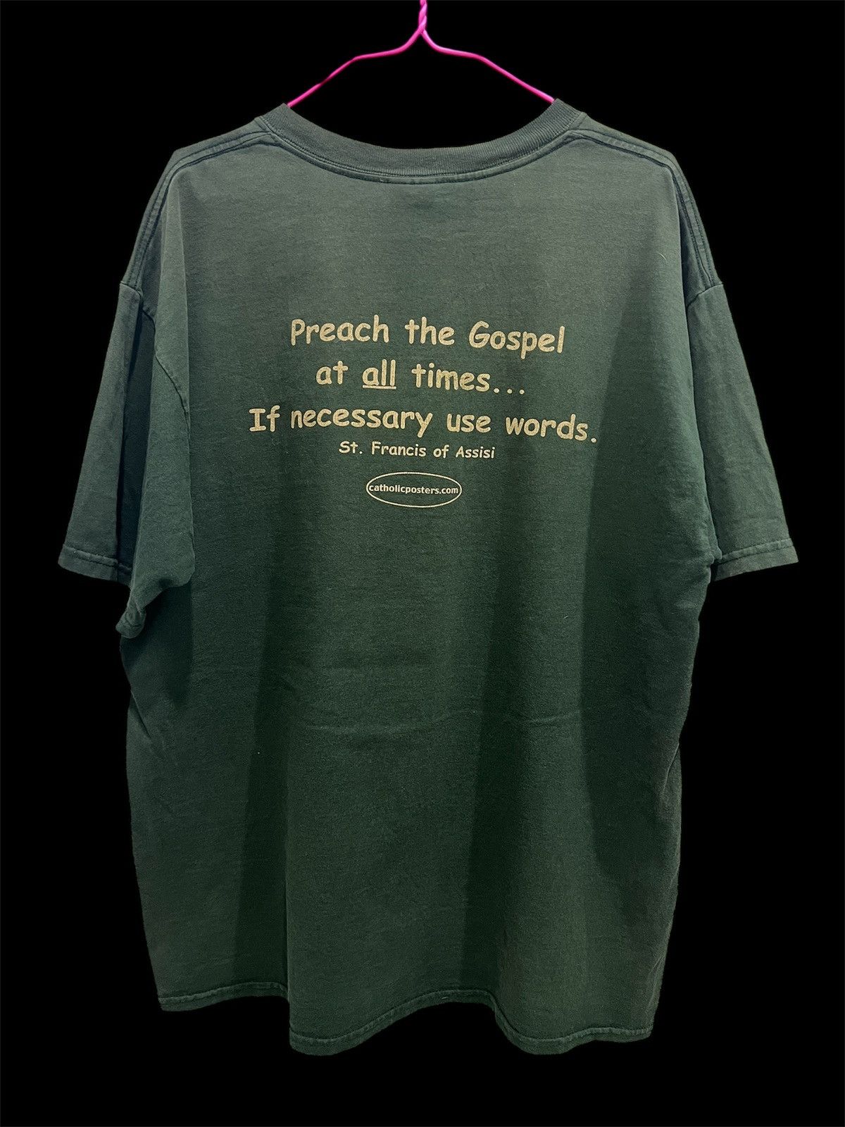 Vintage Vintage Y2K San Damiano Cross Jesus God Bible Holy Tee Faded Size US L / EU 52-54 / 3 - 3 Thumbnail