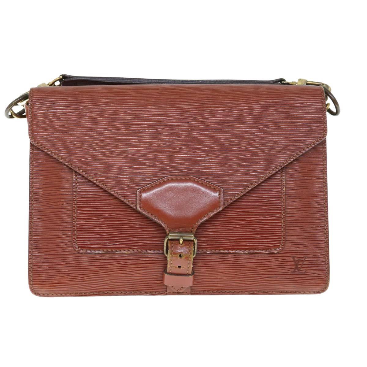 Louis Vuitton LOUIS VUITTON Epi Biface Hand Bag Brown M52323 Size ONE SIZE - 13 Thumbnail