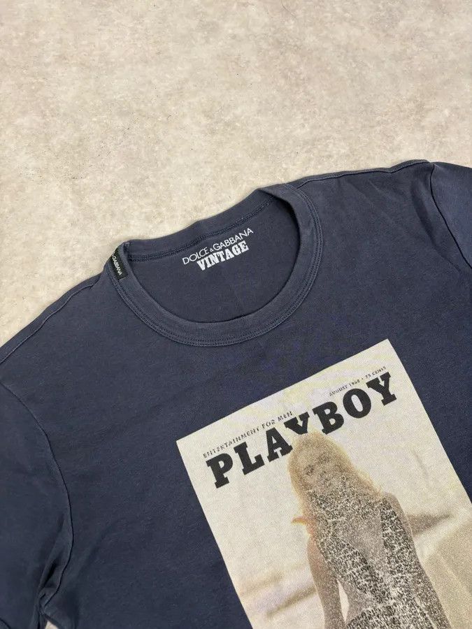 Dolce & Gabbana 2000s Dolce & Gabbana Navy Playboy T-Shirt Size US S / EU 44-46 / 1 - 5 Thumbnail