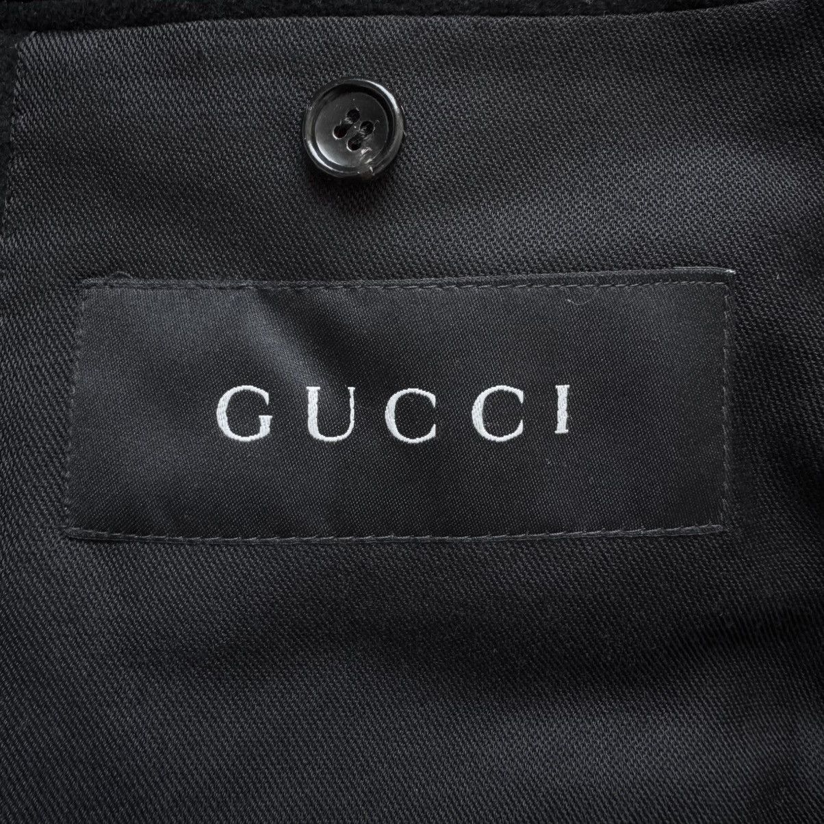 Gucci Gucci By Tom Ford FW2003 Black Double Breasted Wool Peacoat Size US L / EU 52-54 / 3 - 10 Thumbnail
