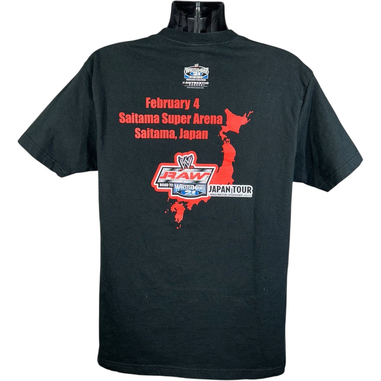 Vintage Vintage WWE RAW Road To Wrestlemania 21 Japan Tour Tee Large Size US L / EU 52-54 / 3 - 5 Thumbnail
