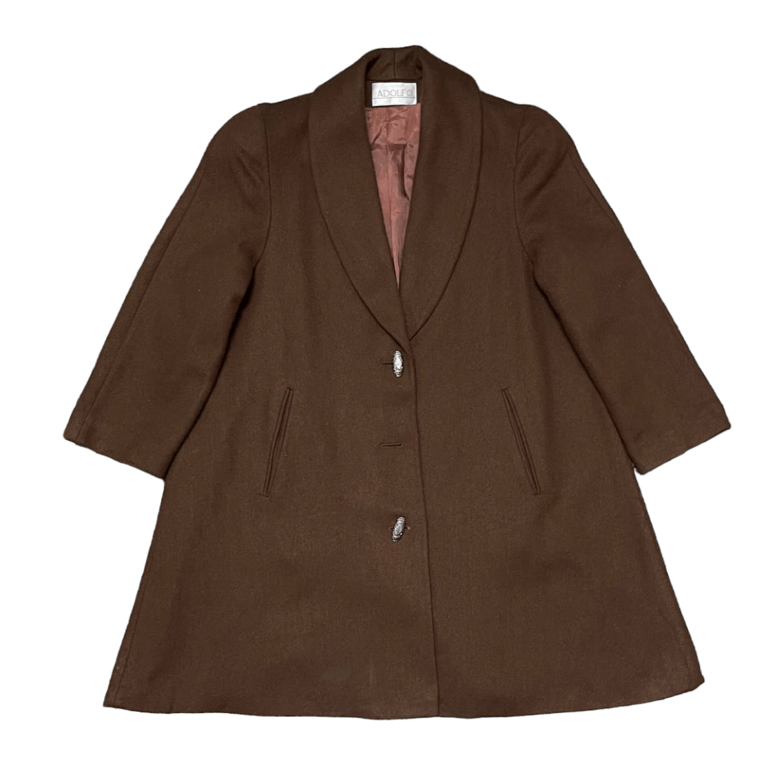 image of Adolfo Dominguez Wool Long Coat, Women's (Size Large)