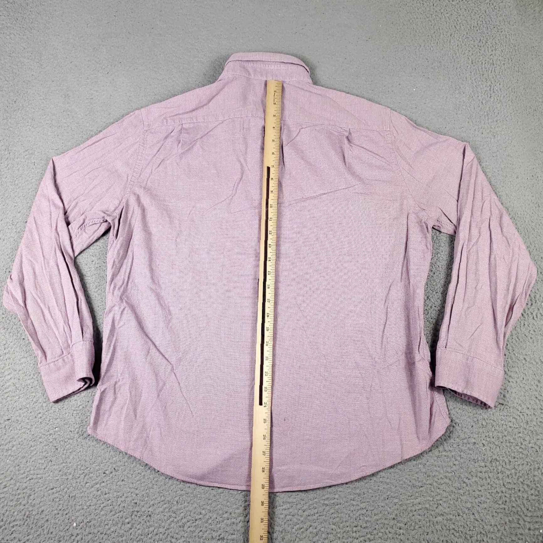 Ben Sherman VINTAGE Ben Sherman Shirt Mens Size 17 Purple Dress Button Up Long Sleeve Regular Collar Shirt Men Purple 17 100% Cotton Size 46R - 4 Thumbnail