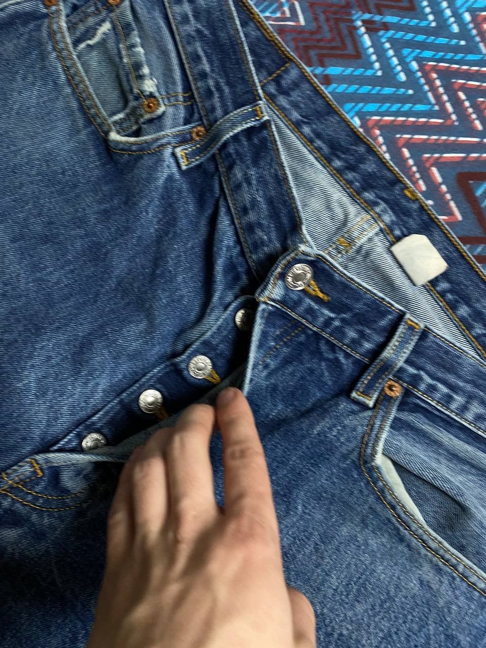 Levi's × Vintage Vintage CRAZY Faded Levi's 501 Denim Jeans Size US 36 / EU 52 - 8 Thumbnail
