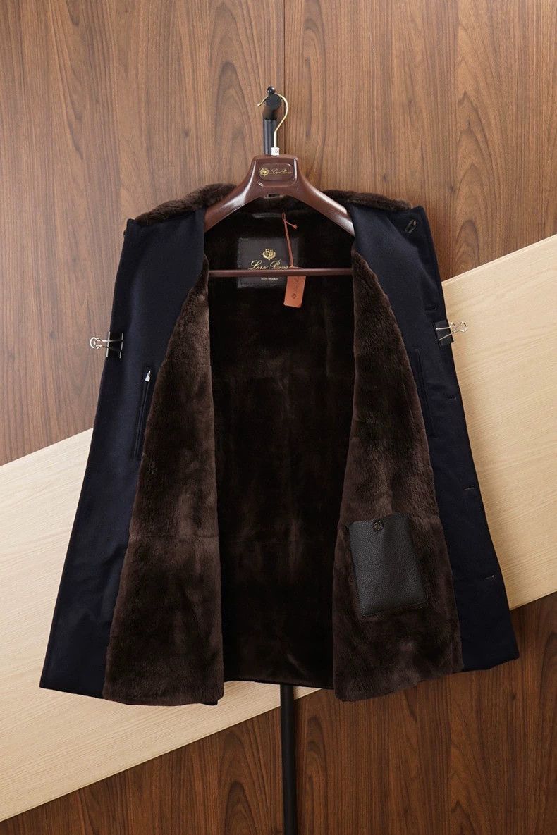 Loro Piana Loro Piana Navy Fur Collar Wool Coat-2508 Size US M / EU 48-50 / 2 - 4 Thumbnail