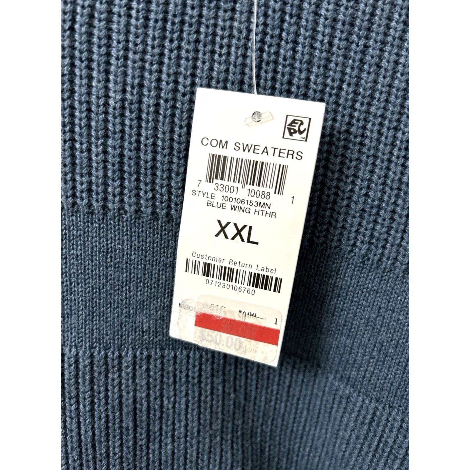 Club Room Club Room Sweater Mens 2XL Blue Heather Crew Neck Pullover Long Sleeve Casual Winter Fall Spring Knit Shirt Mens Size US XXL / EU 58 / 5 - 4 Thumbnail