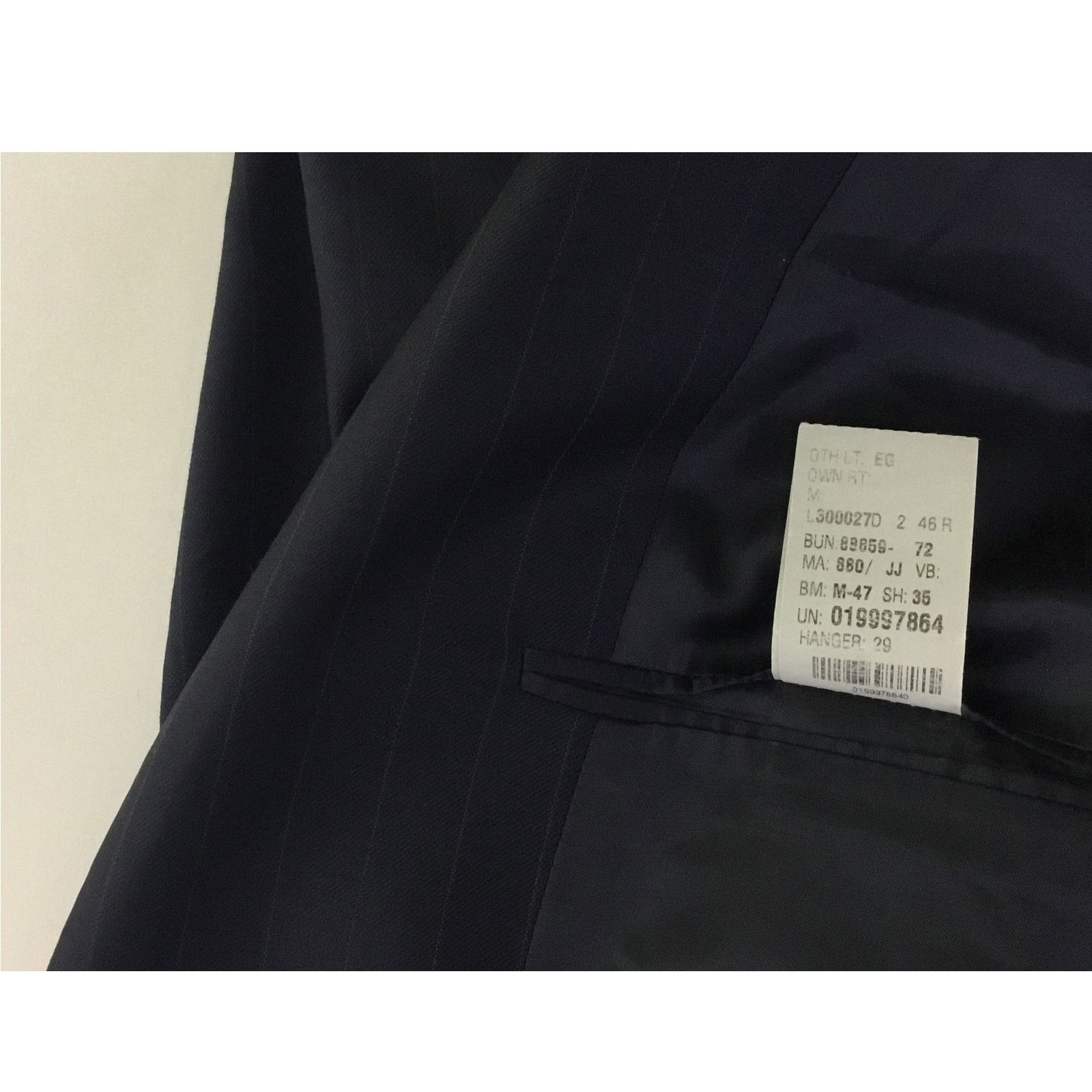Chaps Ralph Lauren Chaps Navy Blue Pinstripe Suit Coat 46 Regular Size US XL / EU 56 / 4 - 10 Thumbnail