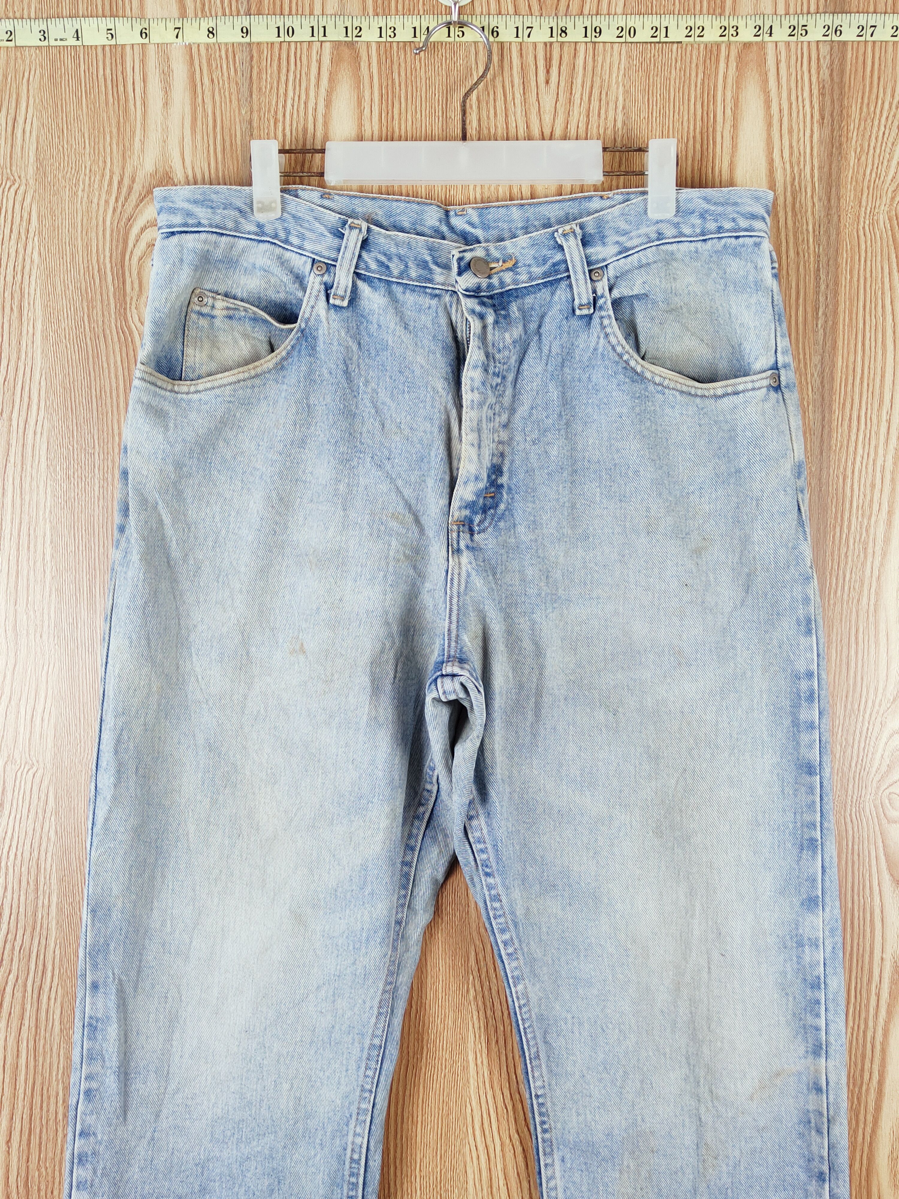 Vintage × Wrangler Vintage Wrangler Blue Faded Distressed Jeans Size US 36 / EU 52 - 2 Thumbnail