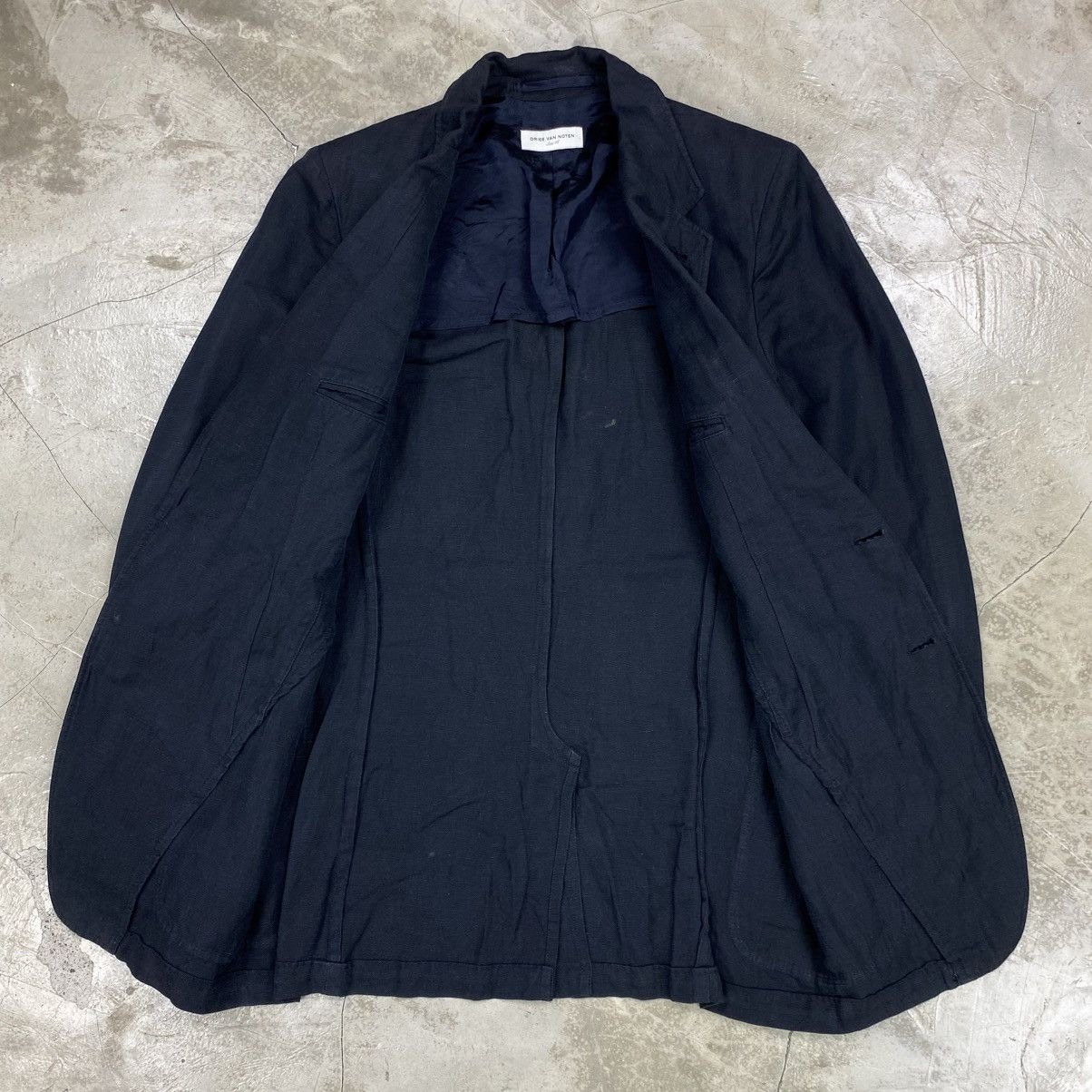 Dries Van Noten Single Breasted Linen Blazer Size 46R - 3 Thumbnail
