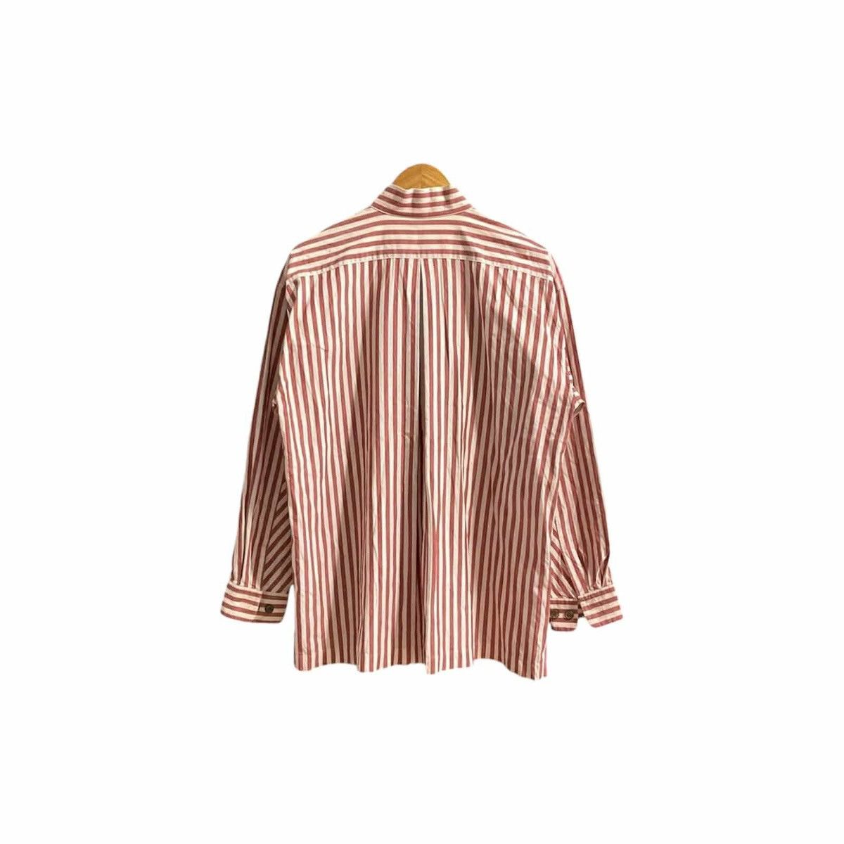 Issey Miyake 🔥Rare Vintage Issey Miyake Striped Shirt Stand Collar Size US XL / EU 56 / 4 - 11 Thumbnail