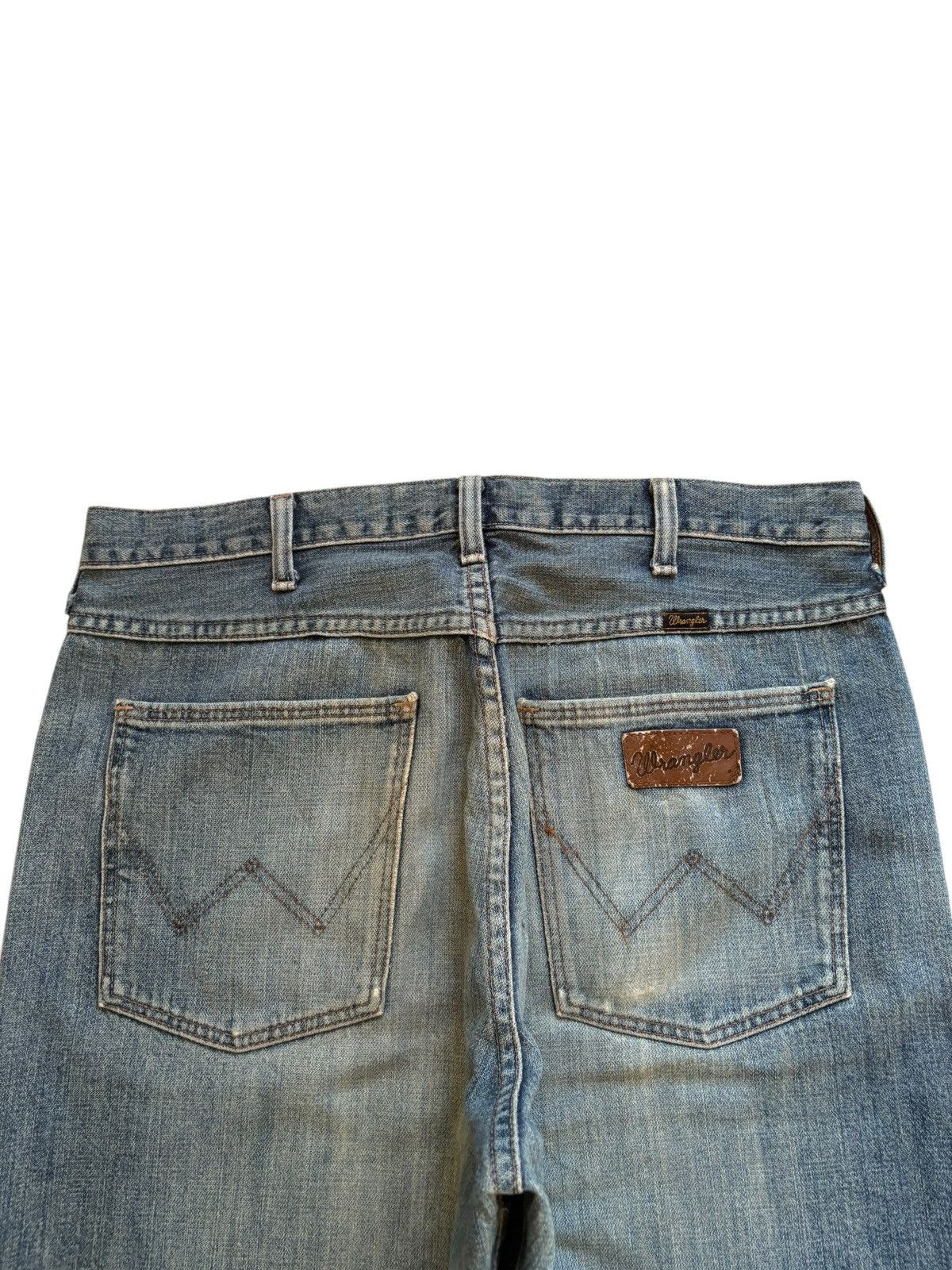 Japanese Brand × Wrangler Vintage Wrangler Rusty Mud Wash Distress Rip Baggy Jeans Size US 33 - 8 Thumbnail
