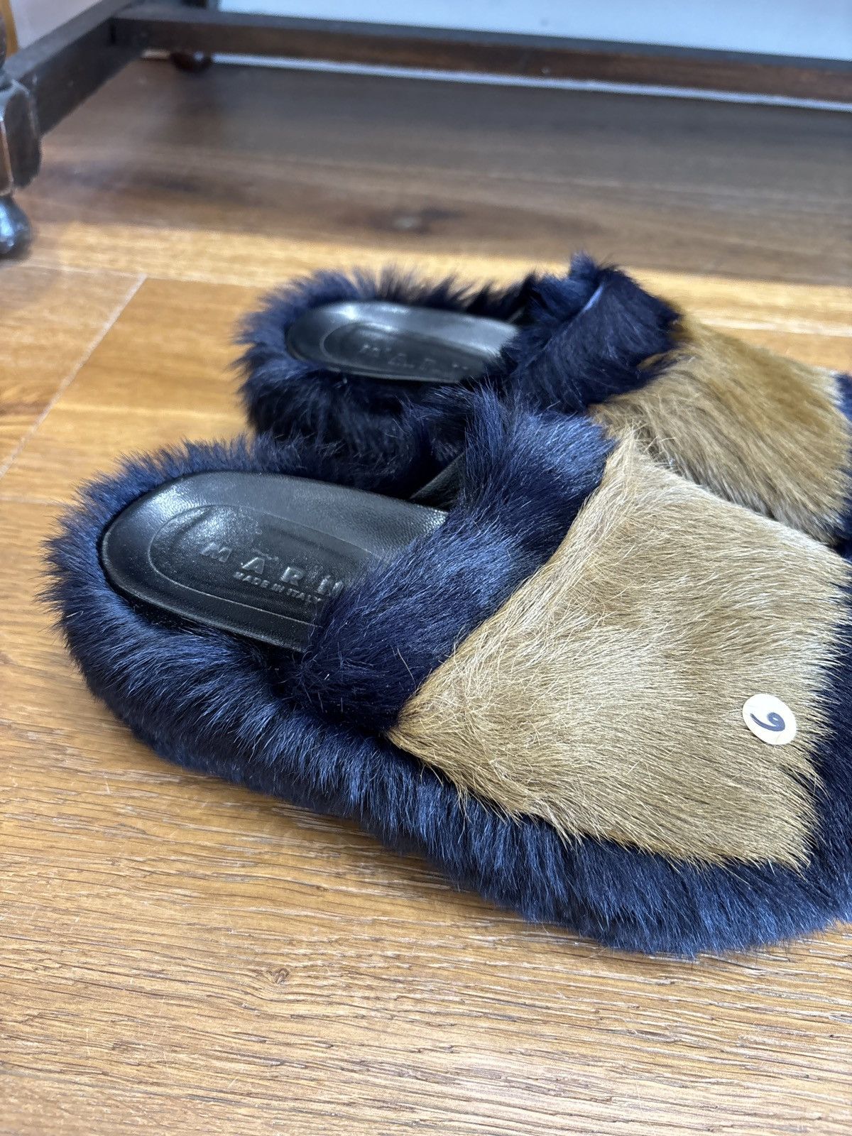 Marni These are Marni calf hair mules in a blue and brown colorway Size US 6 / IT 36 - 5 Thumbnail