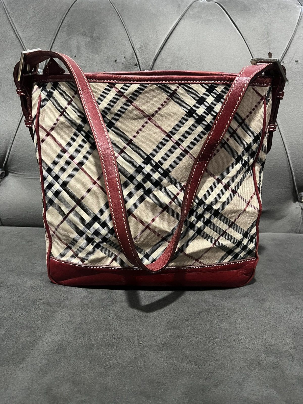 Burberry Auth BURBERRY Nova Check Blue Label Shoulder Bag Canvas Size ONE SIZE - 3 Thumbnail