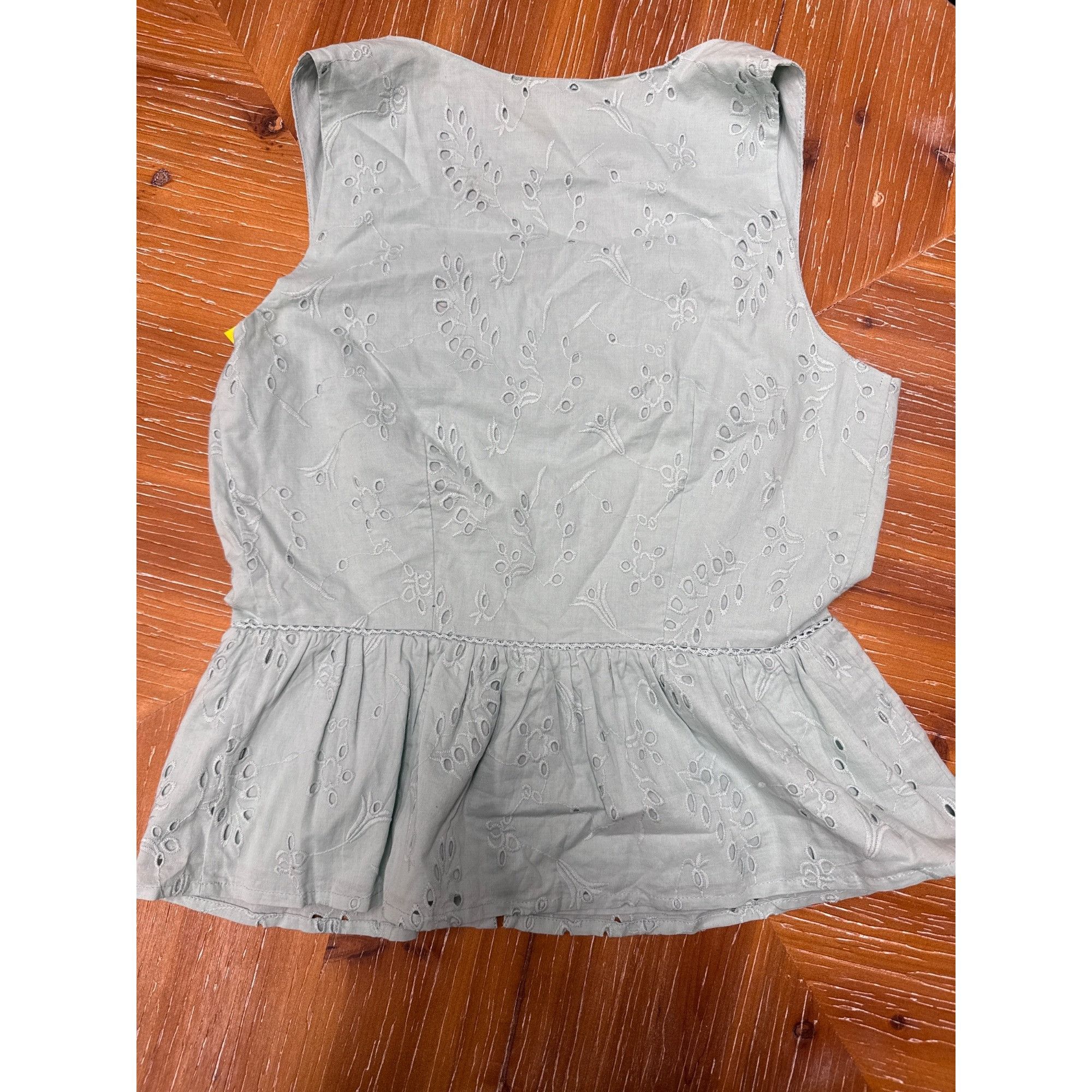 Other Universal Thread Womens XS Eyelet Button-Front Peplum Tank T Size XS / US 0-2 / IT 36-38 - 4 Thumbnail