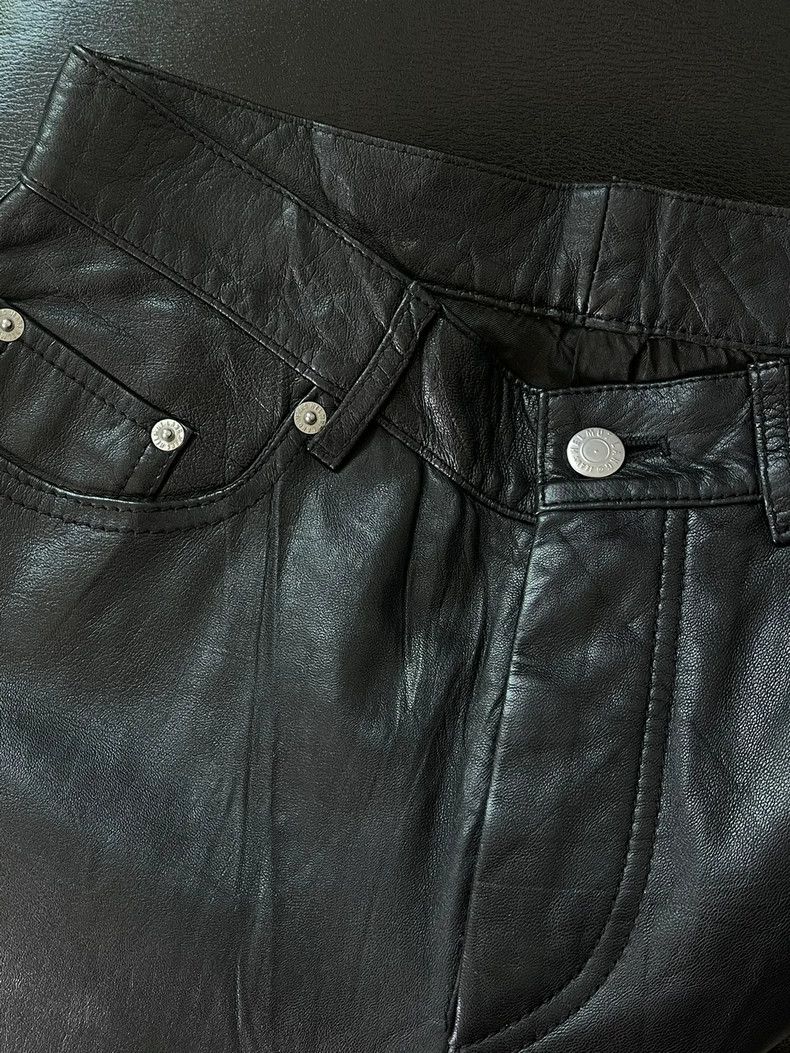Helmut Lang Helmut Lang 99AW Leather Denim Pants Size US 28 / EU 44 - 1 Thumbnail