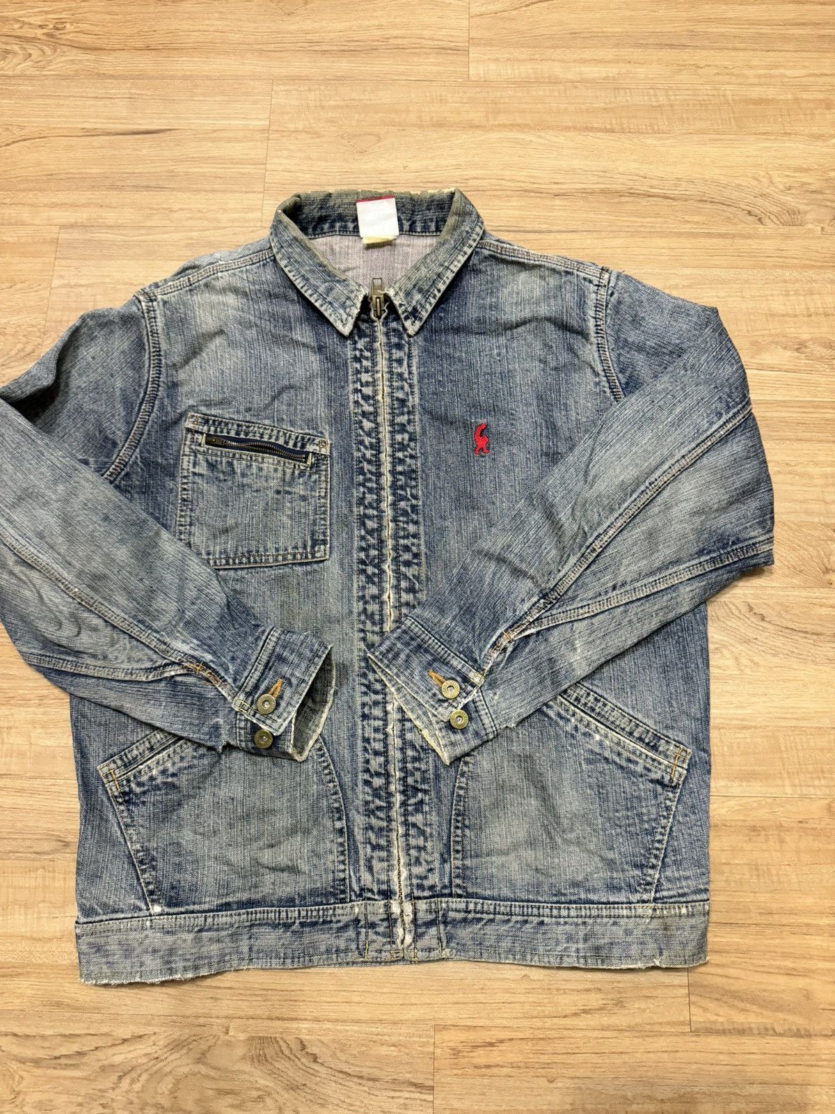 image of Vintage Authentic Incredible Denim Jacket in Blue, Men's (Size Large)
