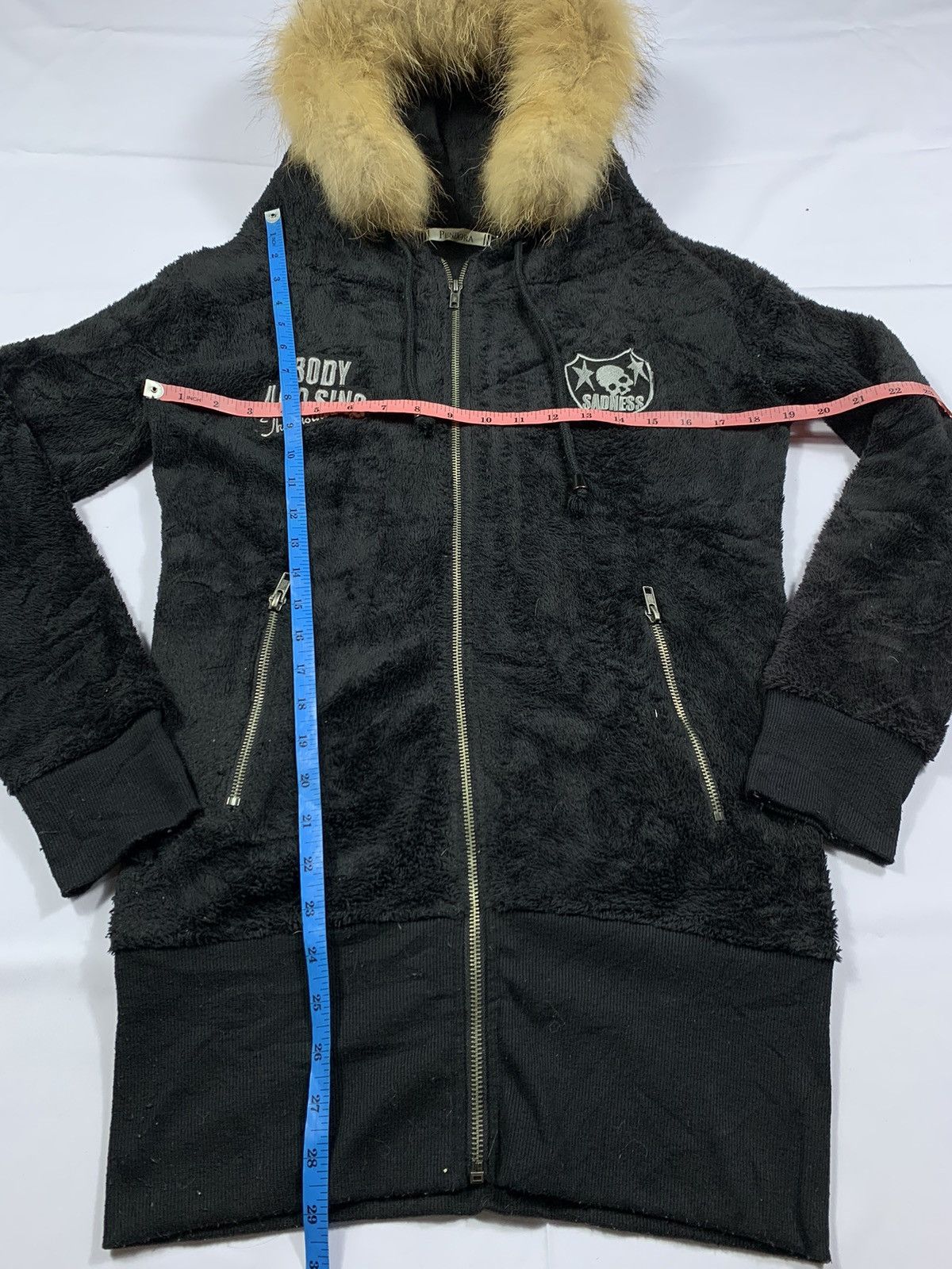 If Six Was Nine × Japanese Brand × Le Grande Bleu (L.G.B.) CRAZY FAUX FUR ZIPPER HOODIE SKULL LGB STYLE Size US M / EU 48-50 / 2 - 6 Thumbnail
