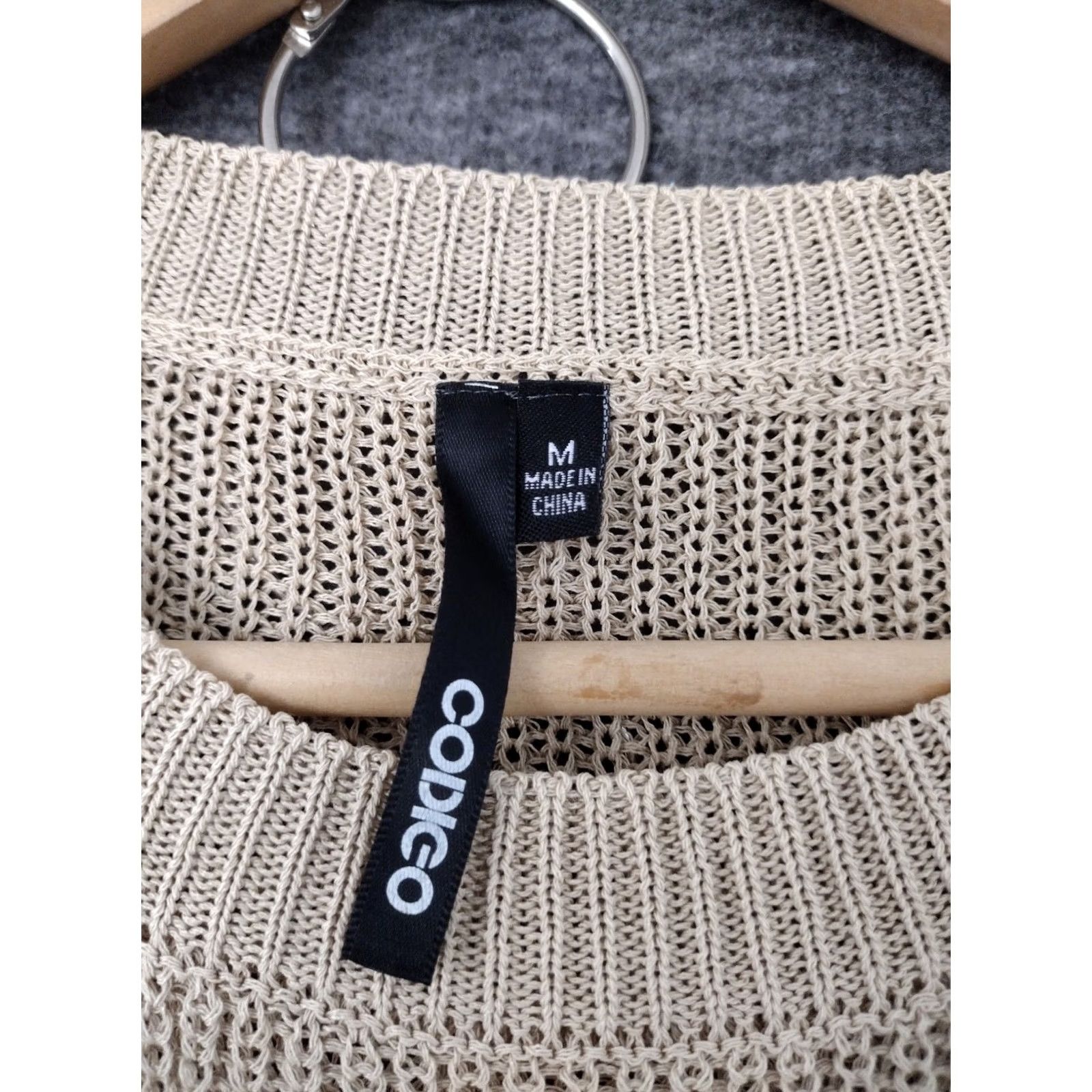 Vintage Codigo Rock Shirt Womens M Beige Short Sleeve Dress Rock Star 90s Style Size M / US 6-8 / IT 42-44 - 6 Thumbnail