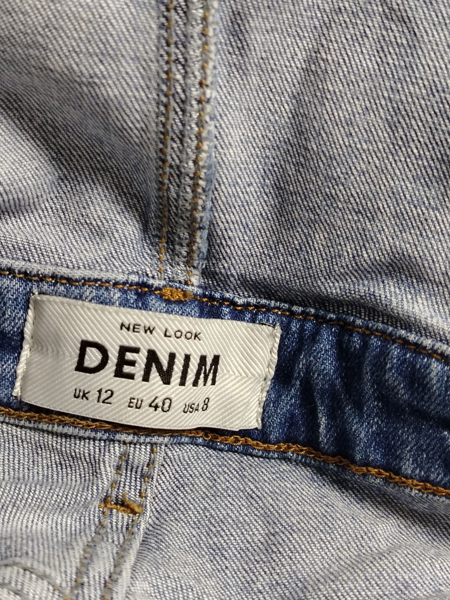 New Look Pre-Loved Denim Dungarees Womens UK 12 Blue High Bib Leg Size XL / US 12-14 / IT 48-50 - 3 Thumbnail