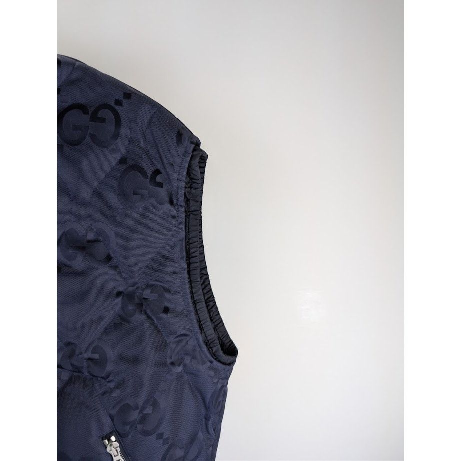 Gucci o1rshd1 Nylon Canvas GG Jumbo Gilet in Navy Size US M / EU 48-50 / 2 - 4 Thumbnail