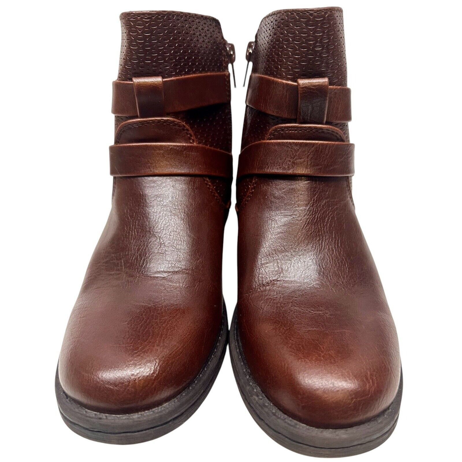 G.H. Bass & Co. GH Bass & Co 7M Zabrina Ankle Bootie Brown Faux Leather Size US 7 / IT 37 - 2 Thumbnail