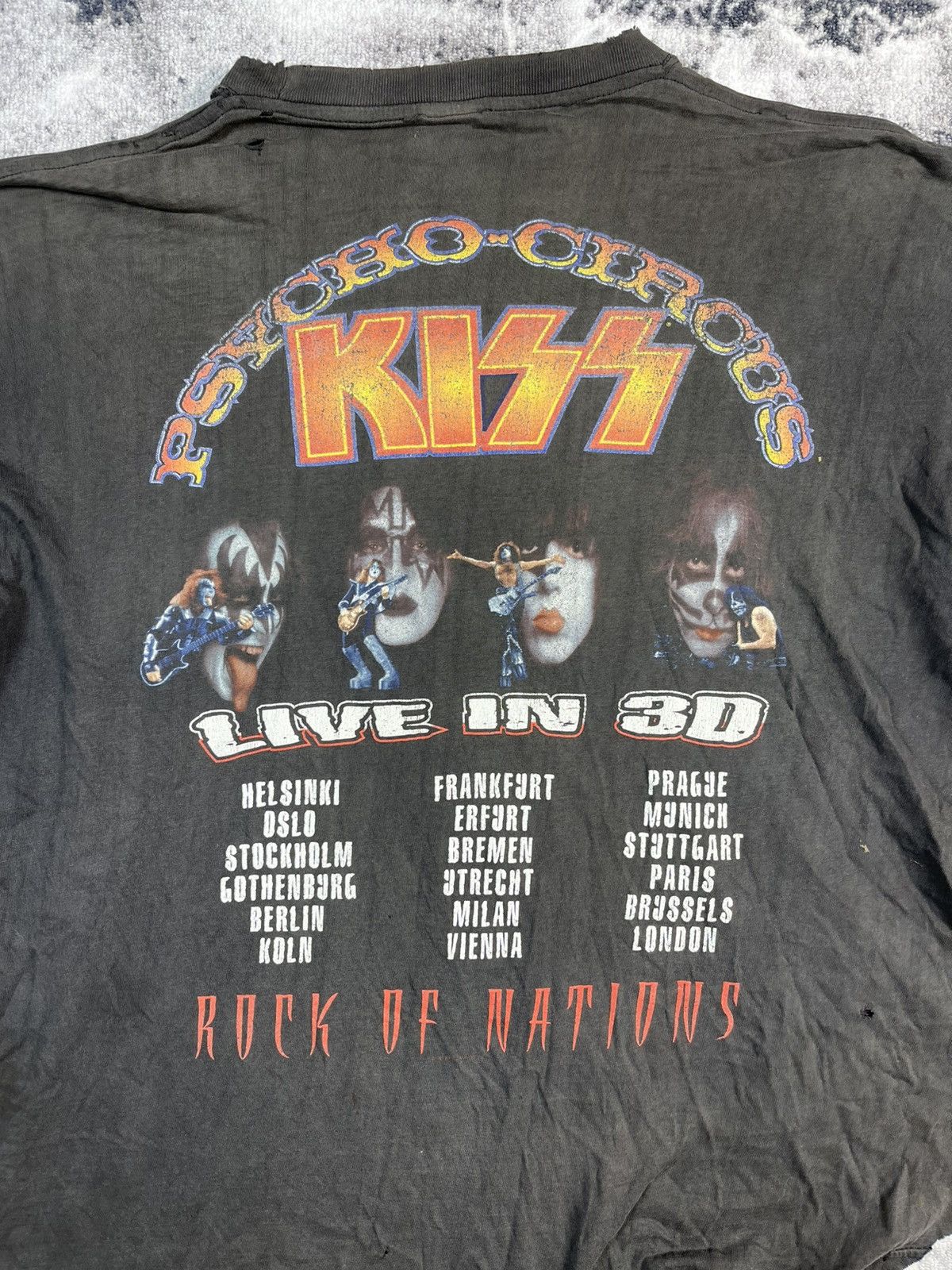 KISS KISS Psycho Circus Tour 1998 Distressed Faded Tee Size US XXL / EU 58 / 5 - 17 Thumbnail